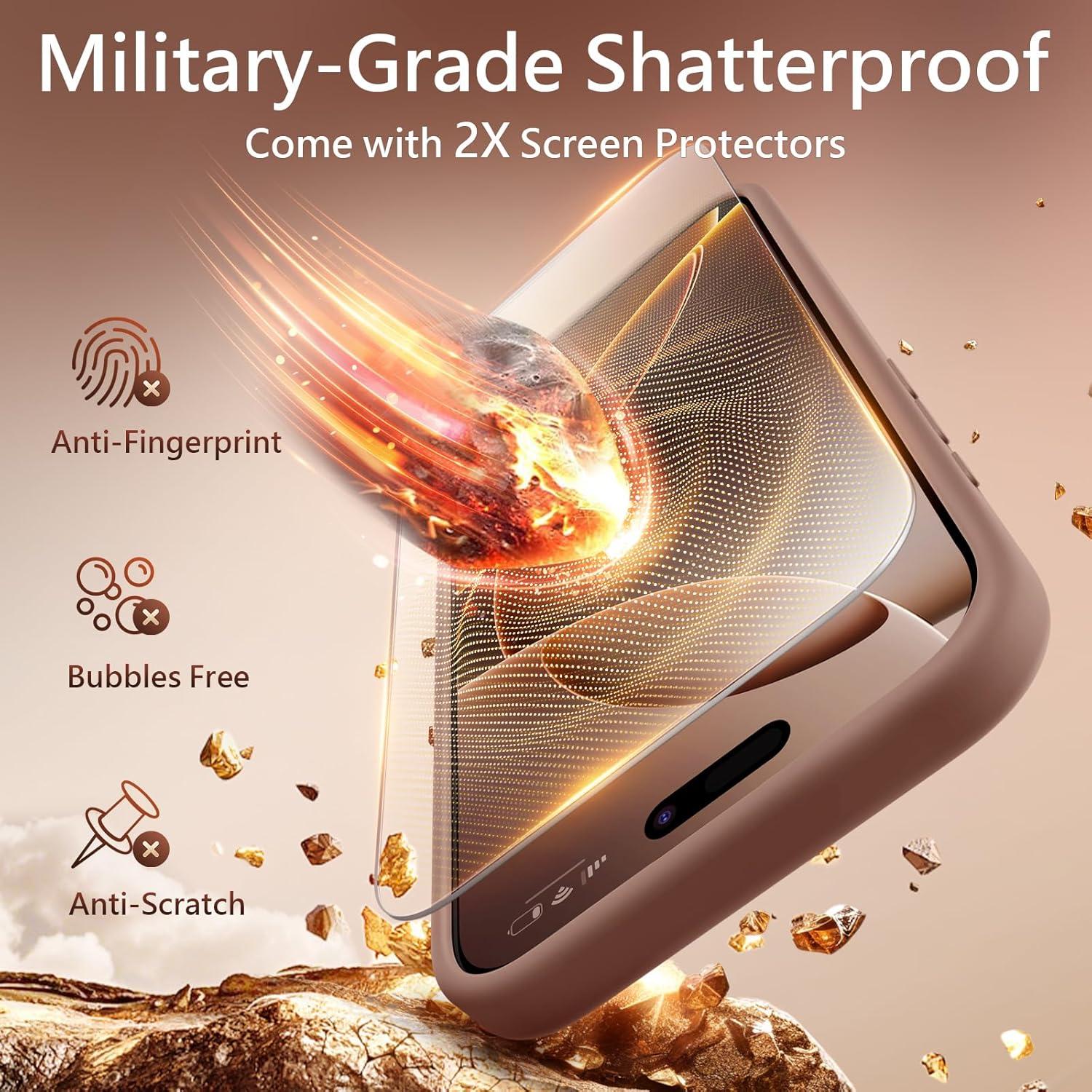 Funda Magnética FlyReal para iPhone 16 Pro con Protectores 9H