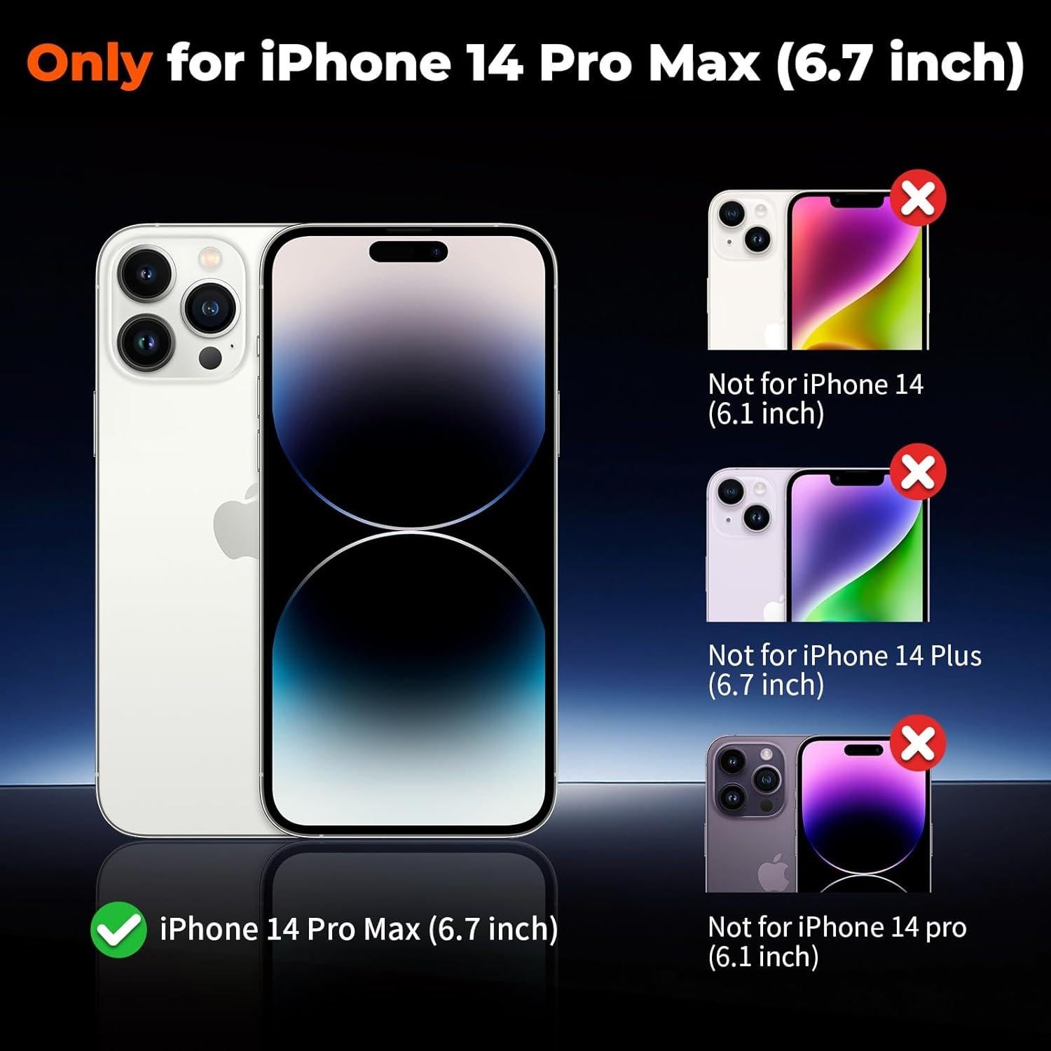 Funda Magnética Zapica para iPhone 14 Pro Max 6.7" Negra