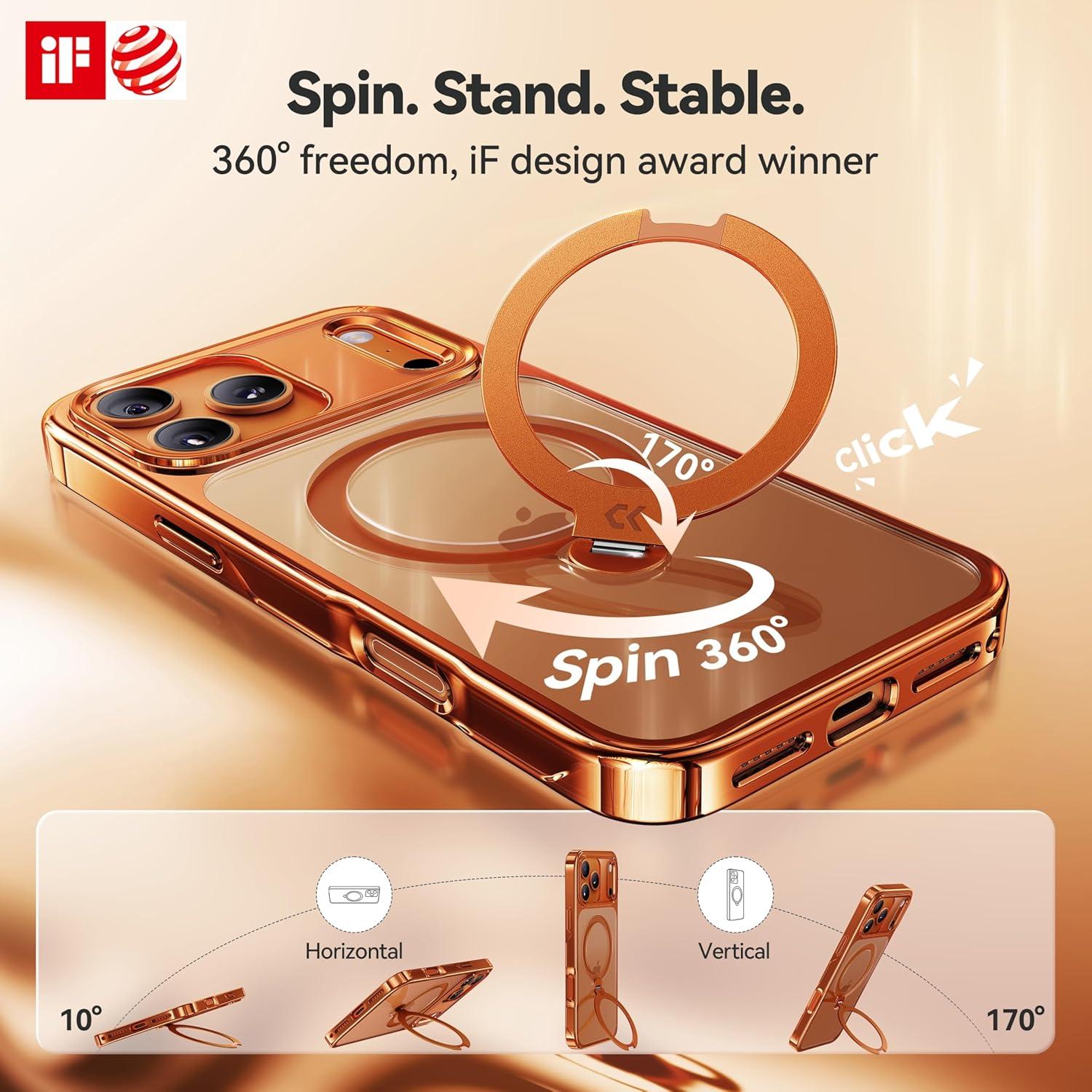 Funda CASEKOO Naranja Cósmico para iPhone 17 Pro Max 6.9"