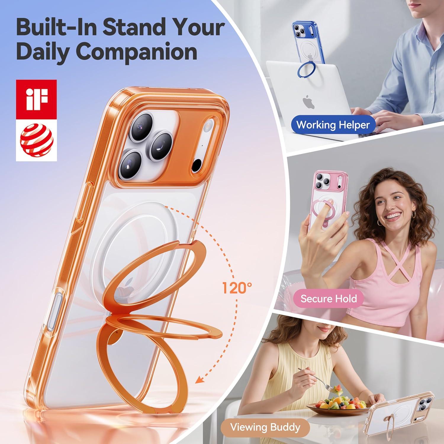 Funda CASEKOO Naranja Cósimico para iPhone 17 Pro Max 6.9"