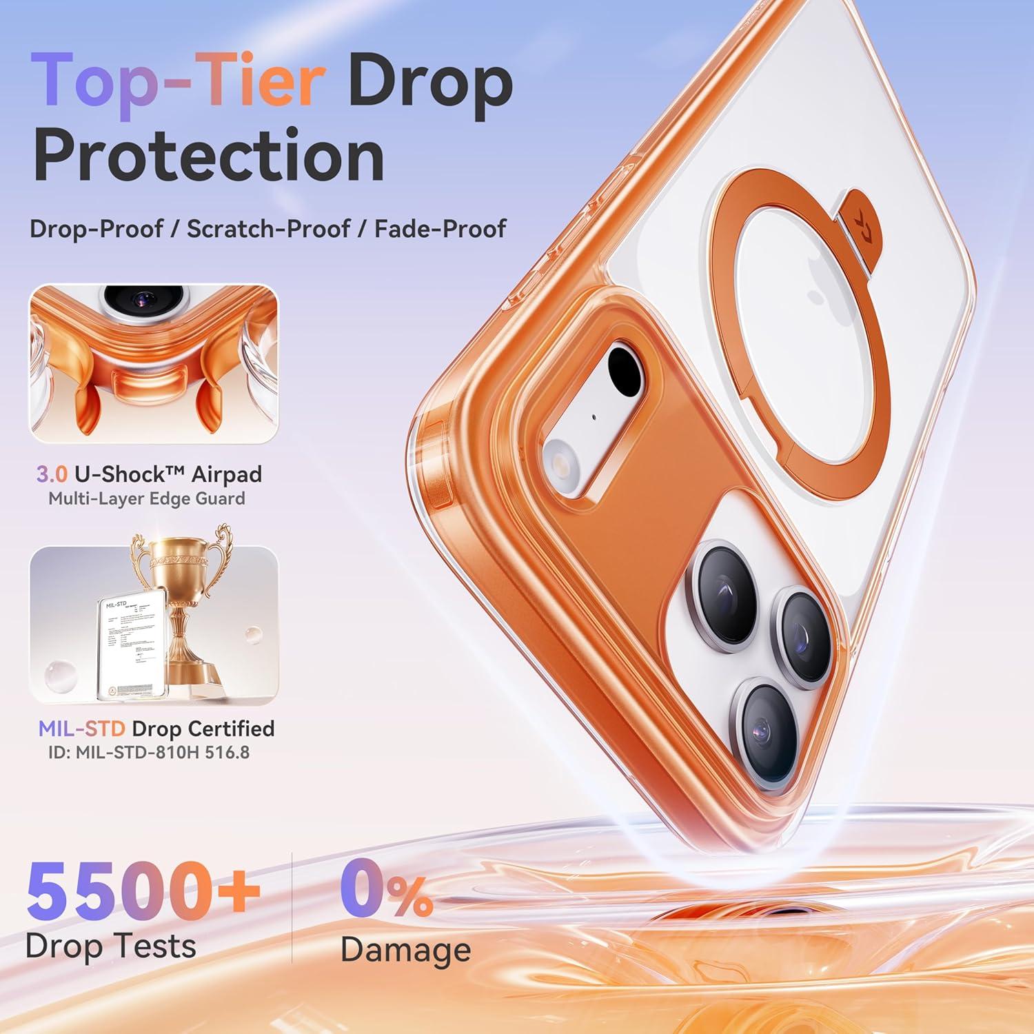 Funda CASEKOO Naranja Cósimico para iPhone 17 Pro Max 6.9"