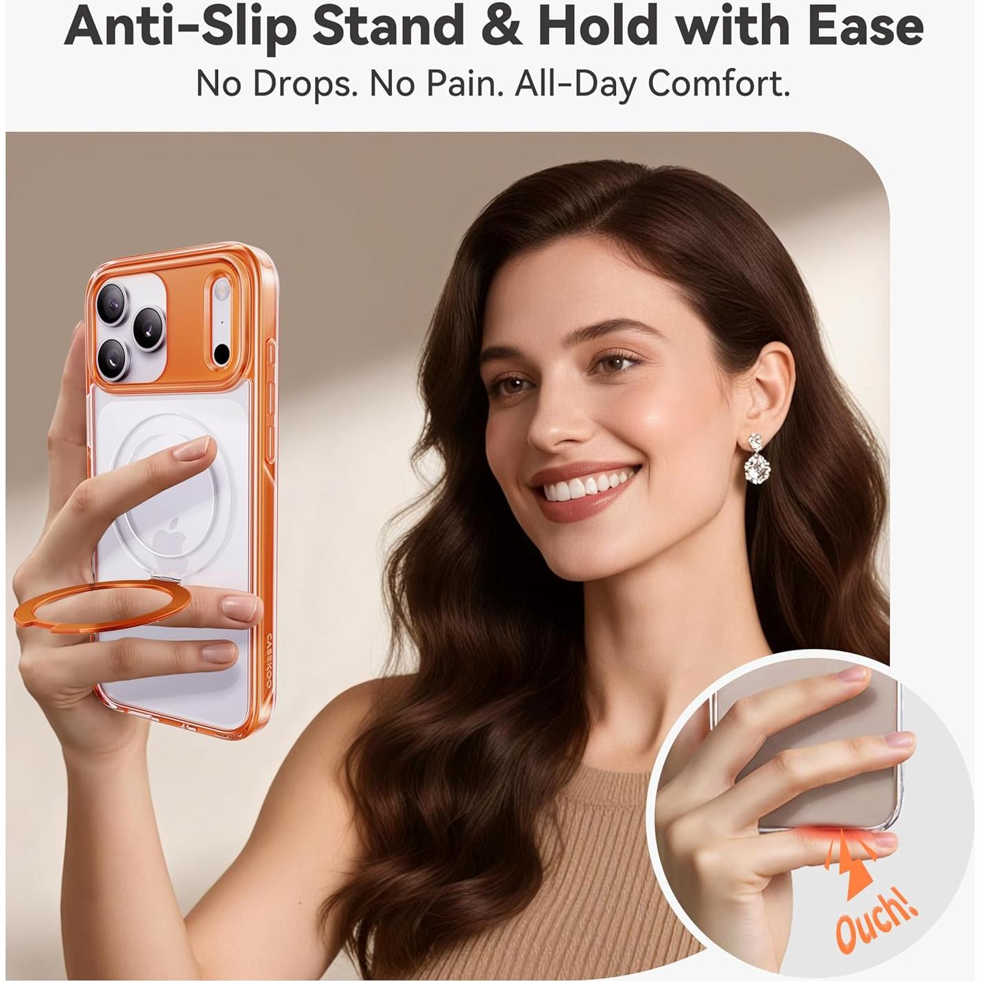 Funda CASEKOO Naranja Cósimico para iPhone 17 Pro Max 6.9"