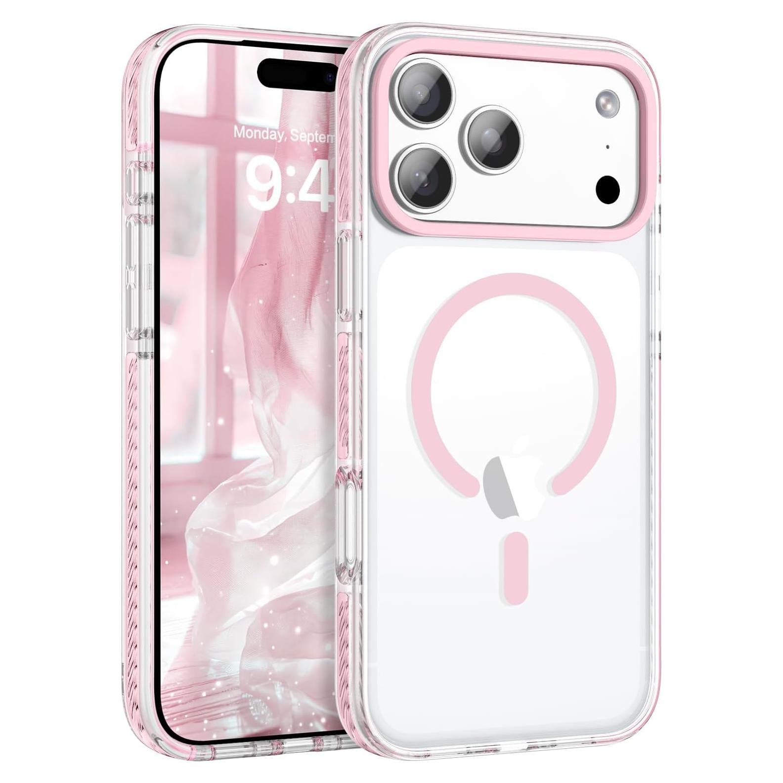 Funda BENTOBEN Rosa Claro para iPhone 17 Pro 6.3" Magnética