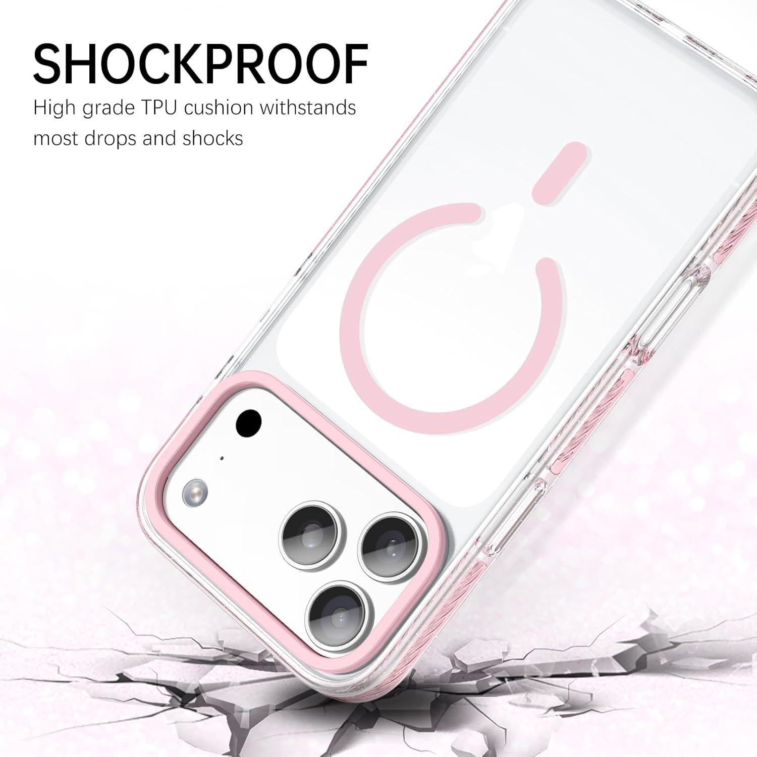 Funda BENTOBEN Rosa Claro para iPhone 17 Pro 6.3" Magnética