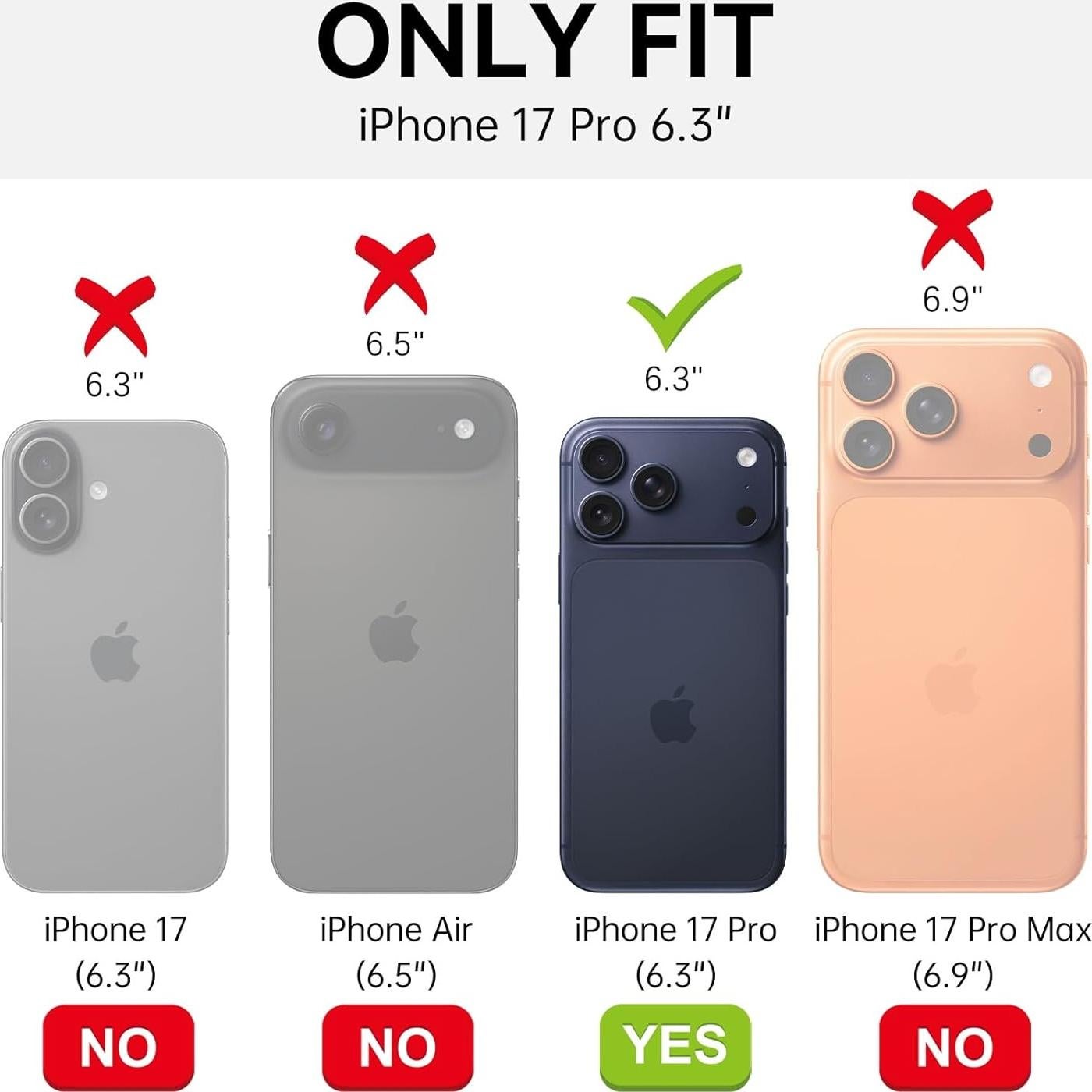 Funda BENTOBEN Rosa Claro para iPhone 17 Pro 6.3" Magnética