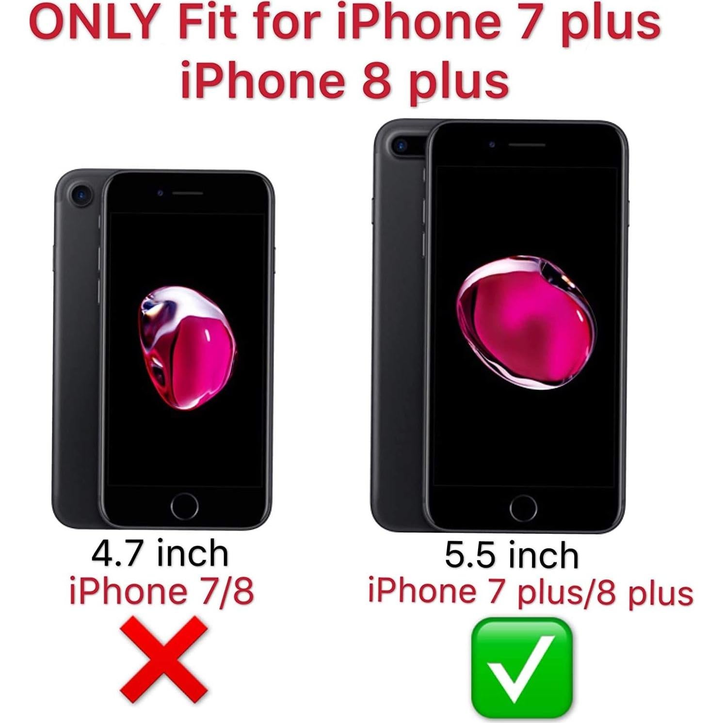 Funda Dura ORETECH 360° para iPhone 8 Plus/7 Plus - Rojo