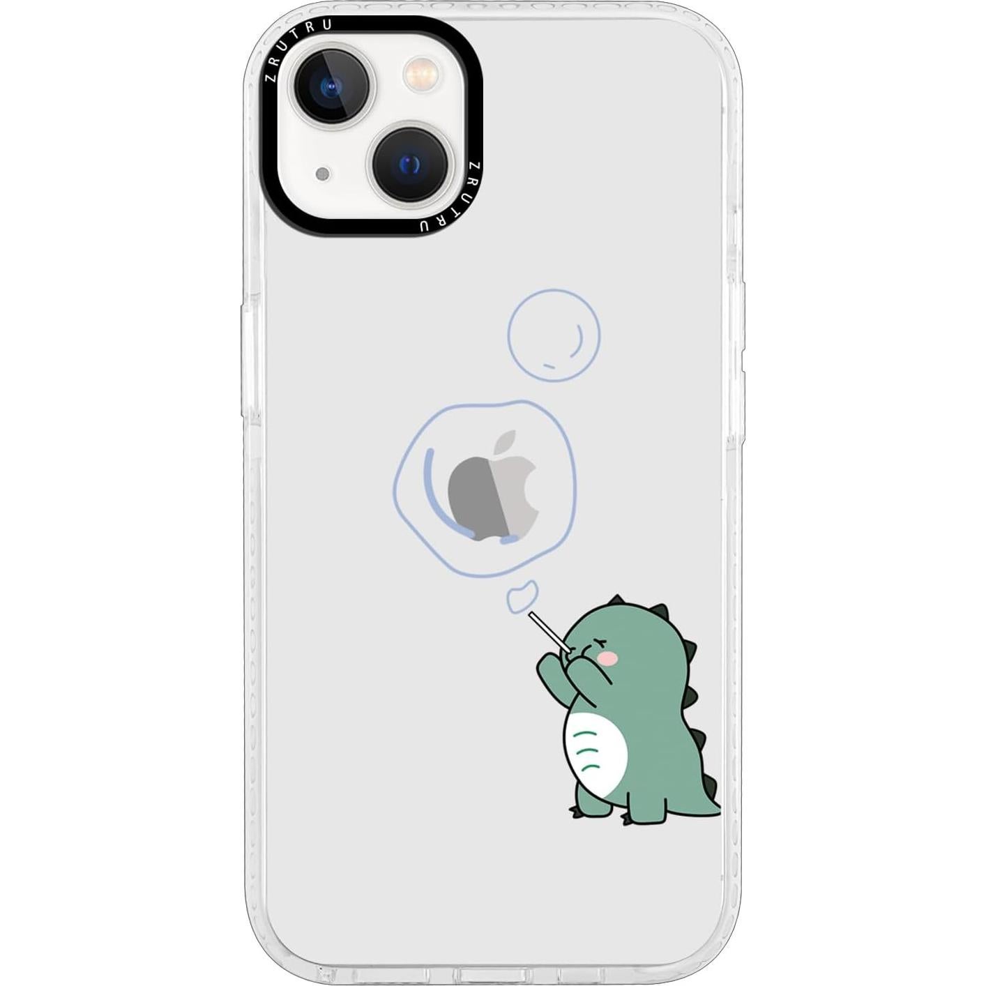 Funda de teléfono iPhone 14 Dinosaurio Kawaii TPU A prueba de golpes