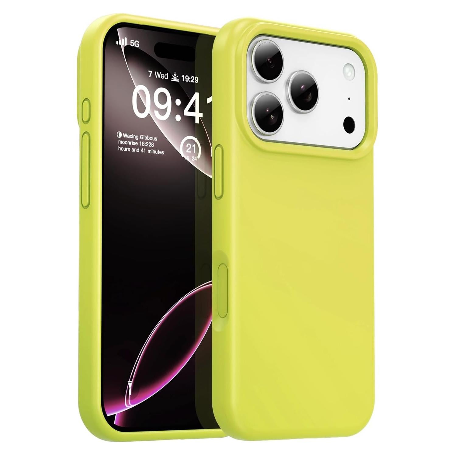 Funda de Silicona ZUSLAB para iPhone 17 Pro 6.3" Amarillo