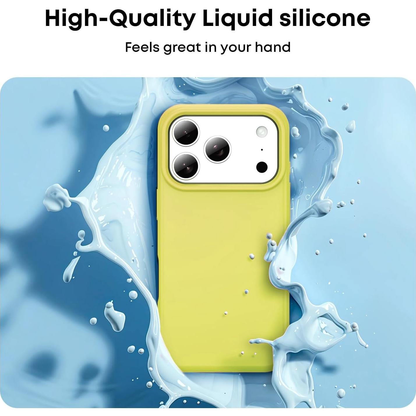 Funda de Silicona ZUSLAB para iPhone 17 Pro 6.3" Amarillo