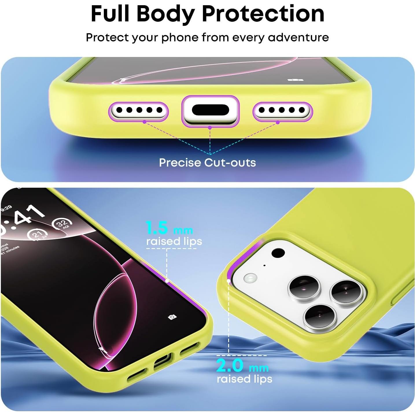 Funda de Silicona ZUSLAB para iPhone 17 Pro 6.3" Amarillo