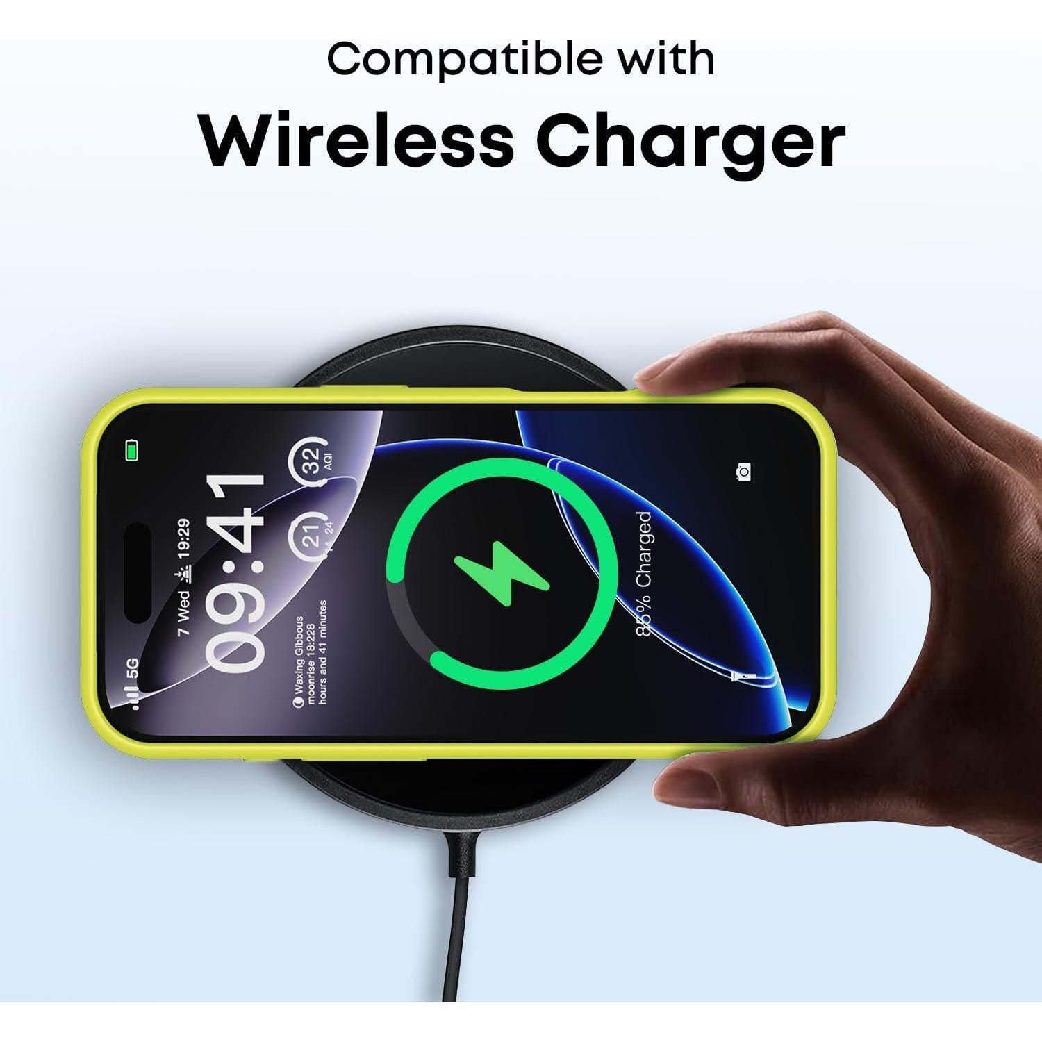 Funda de Silicona ZUSLAB para iPhone 17 Pro 6.3" Amarillo