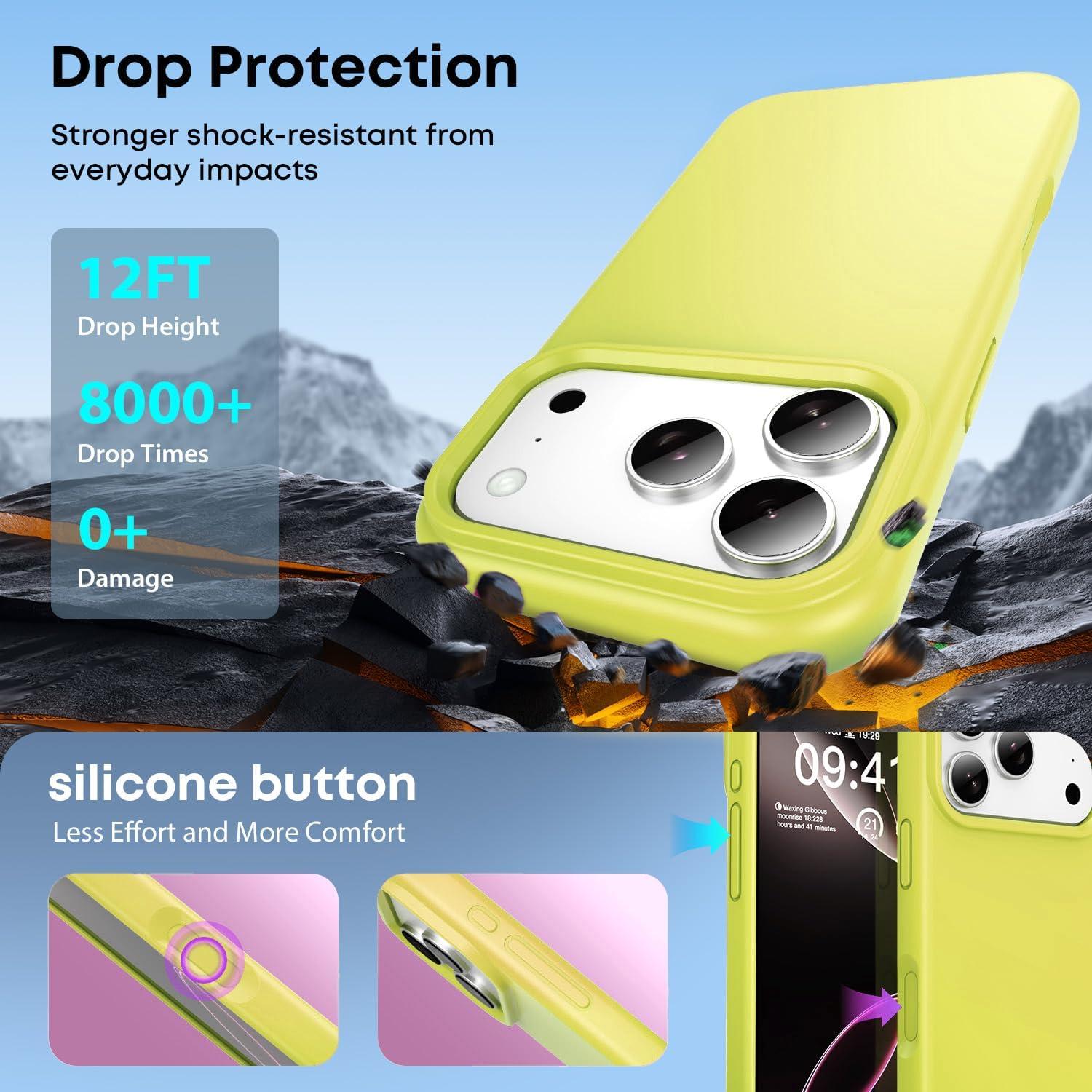 Funda de Silicona ZUSLAB para iPhone 17 Pro 6.3" Amarillo