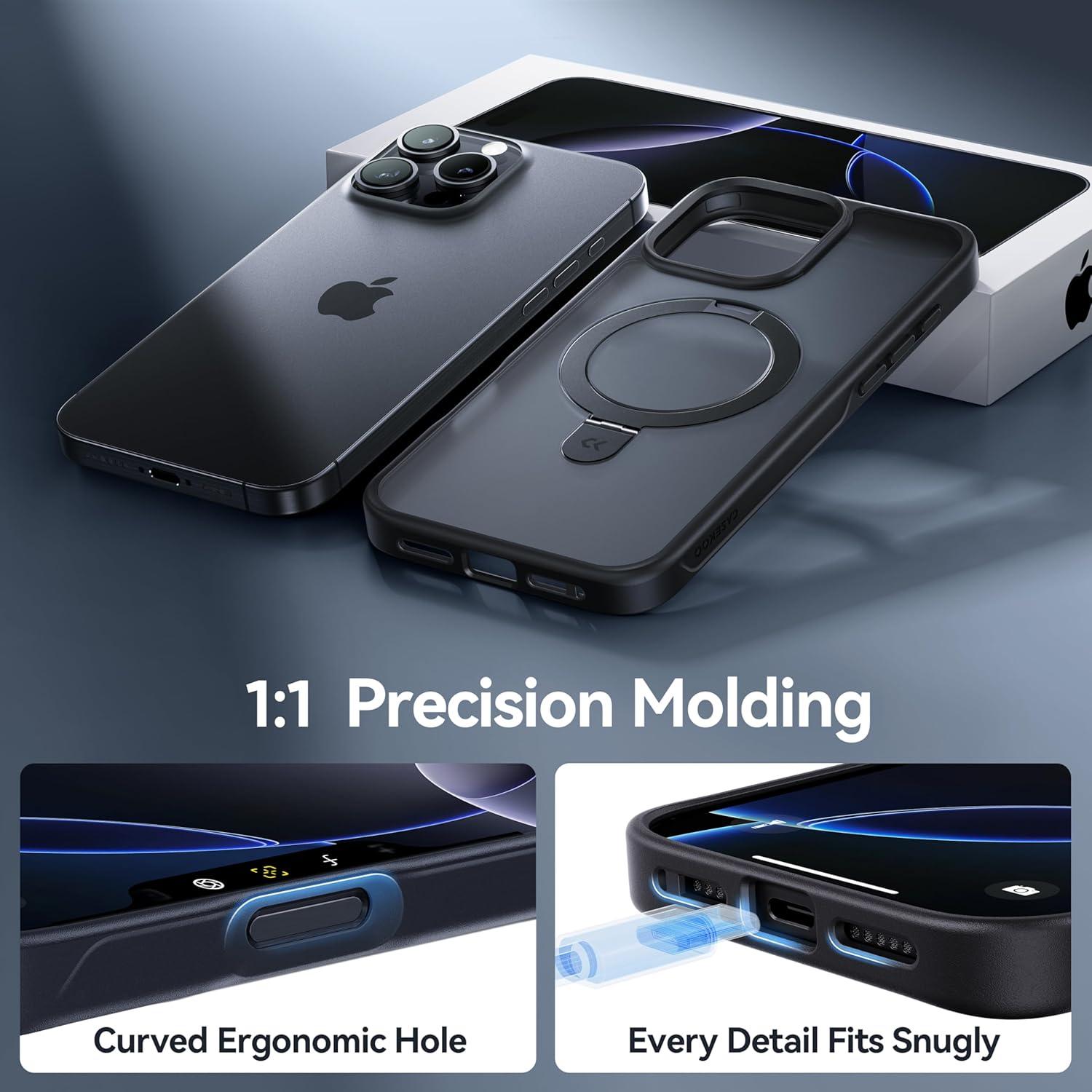 Funda CASEKOO MagicStand para iPhone 16 Pro Max Negra