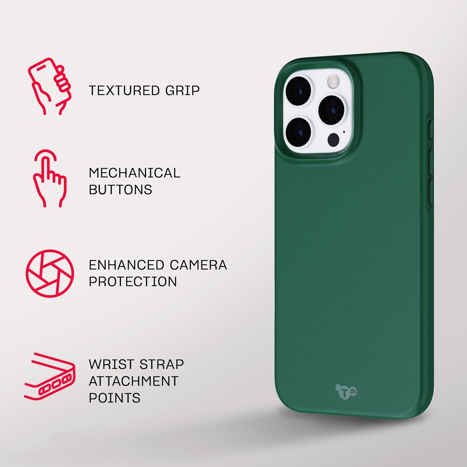 Funda Tech21 EvoLite para iPhone 16 Pro Max - Verde - Delgado