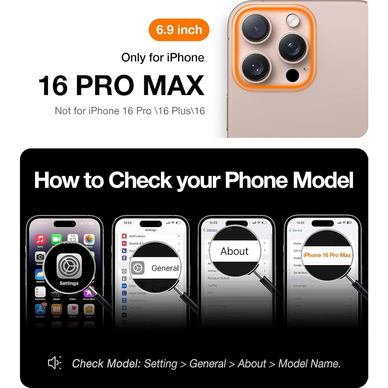 Funda TORRAS para iPhone 16 Pro Max con Soporte Giratorio 360°