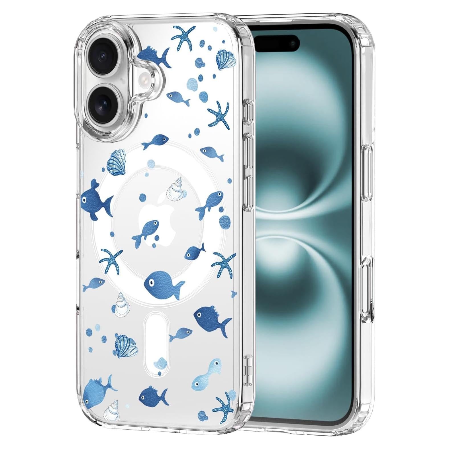 Funda MAYCARI Oceánica para iPhone 16 6.1" TPU Transparente