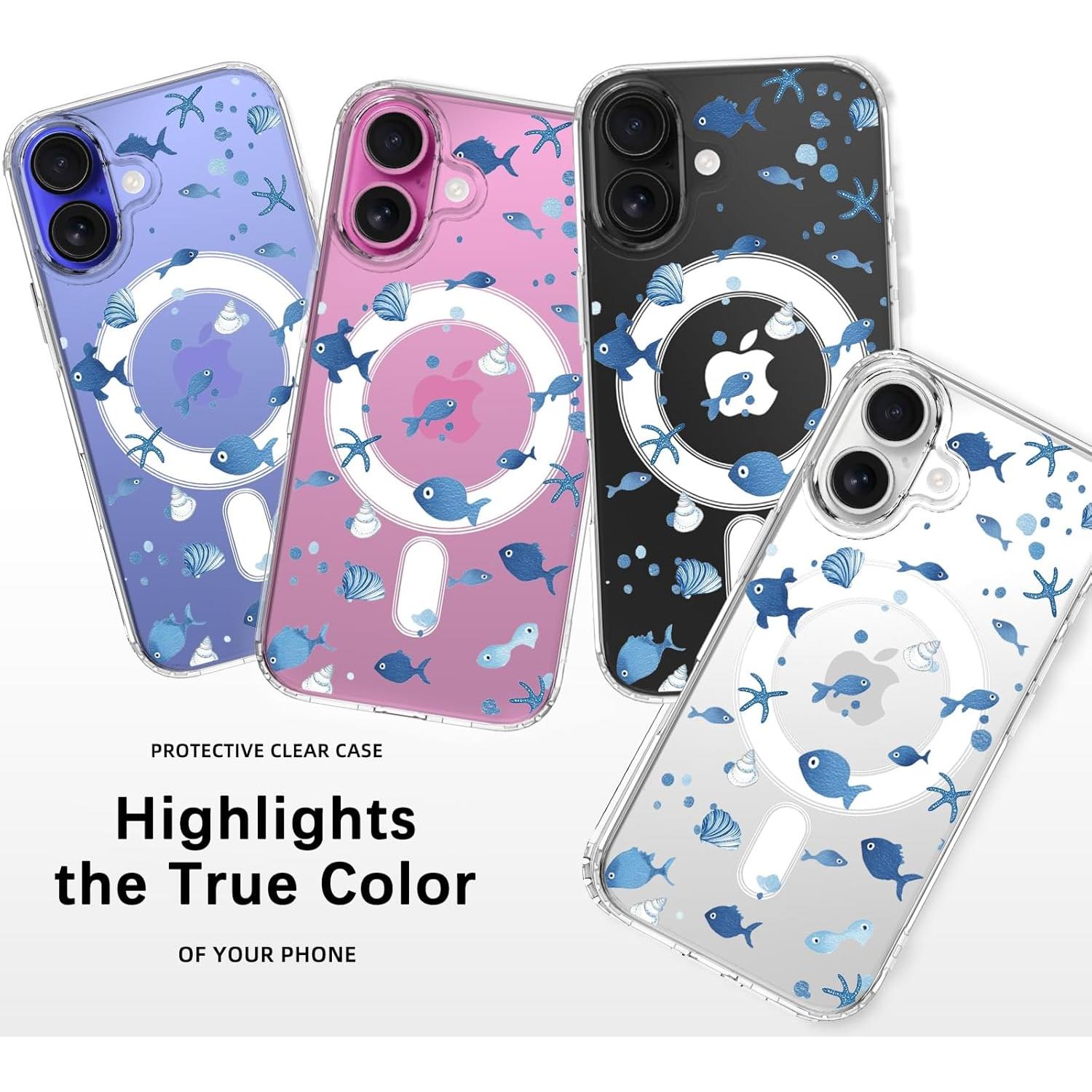 Funda MAYCARI Oceánica para iPhone 16 6.1" TPU Transparente