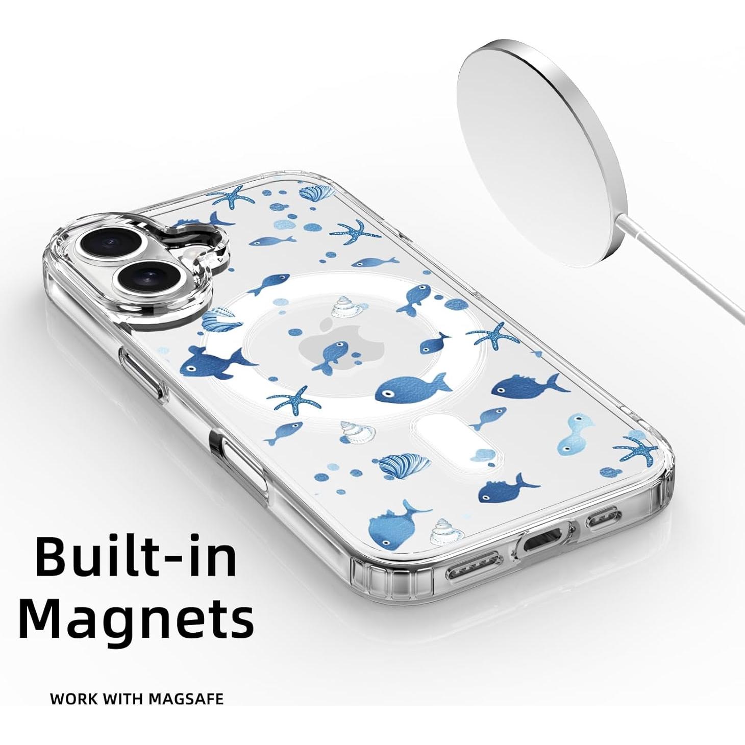 Funda MAYCARI Oceánica para iPhone 16 6.1" TPU Transparente