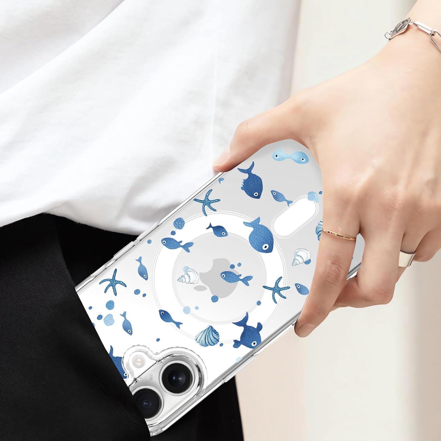 Funda MAYCARI Oceánica para iPhone 16 6.1" TPU Transparente