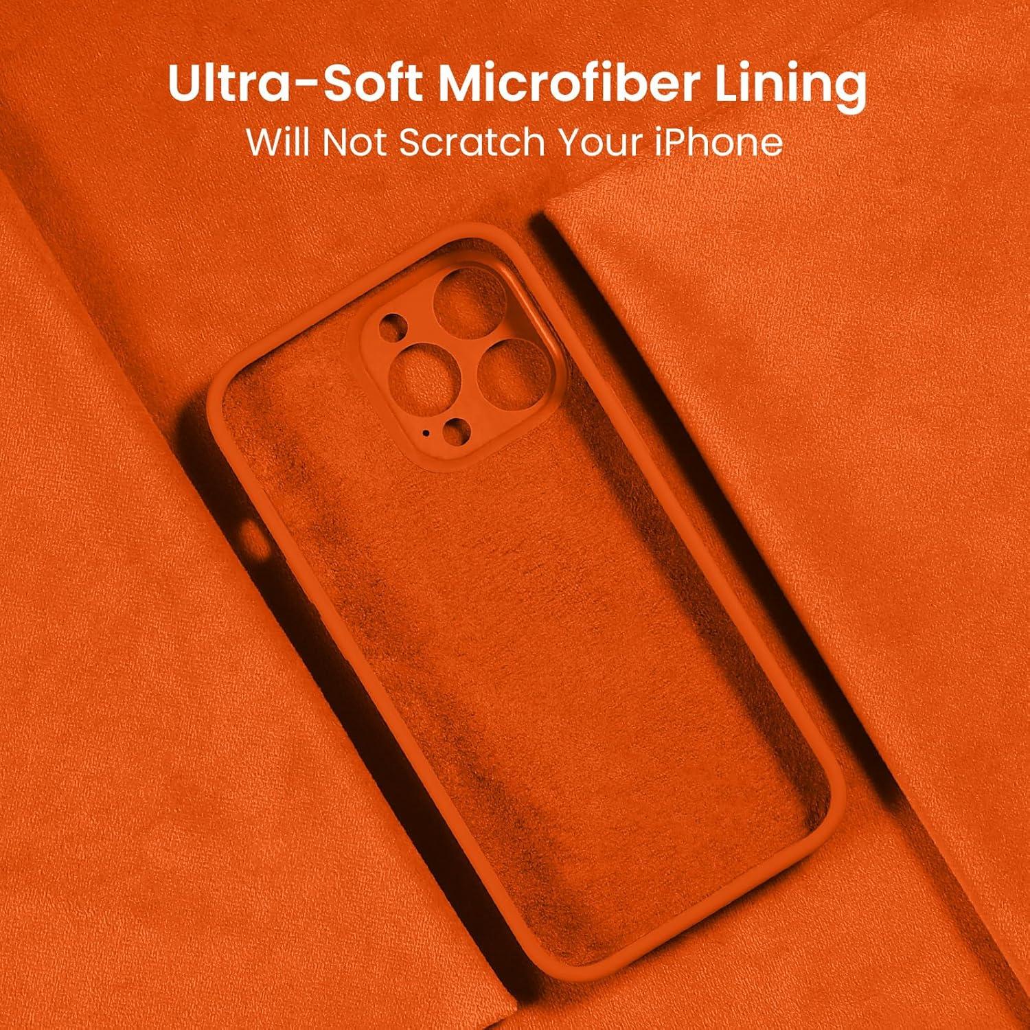 Funda de Silicona FireNova para iPhone 14 Pro Max Naranja