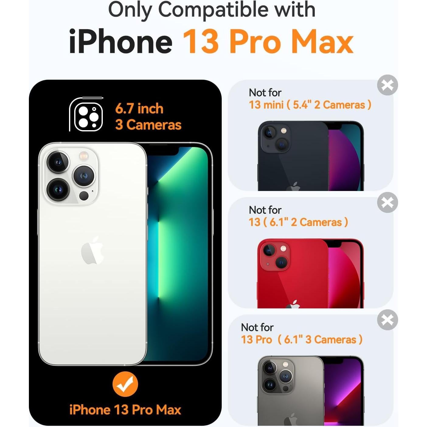 Funda Magnética Transparente para iPhone 13 Pro Max 6.7"