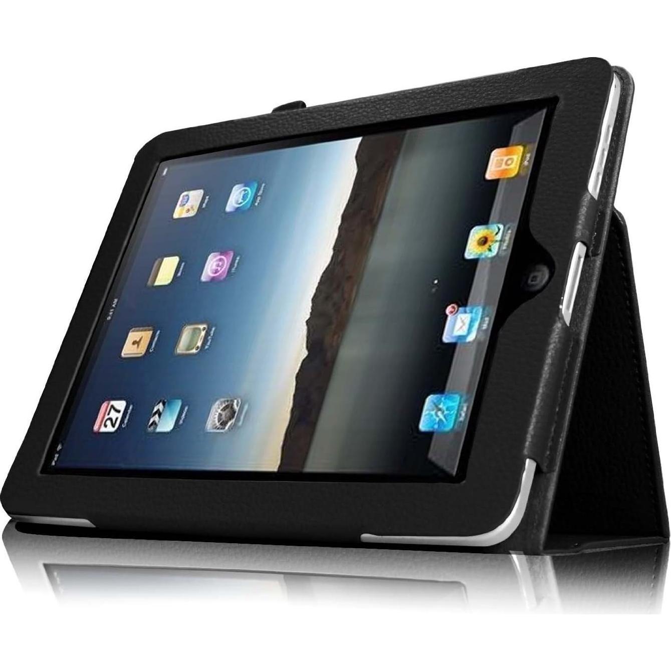 Funda Folio Fintie para iPad Original 1ra Generación - Cuero Vegano Slim Fit Negro