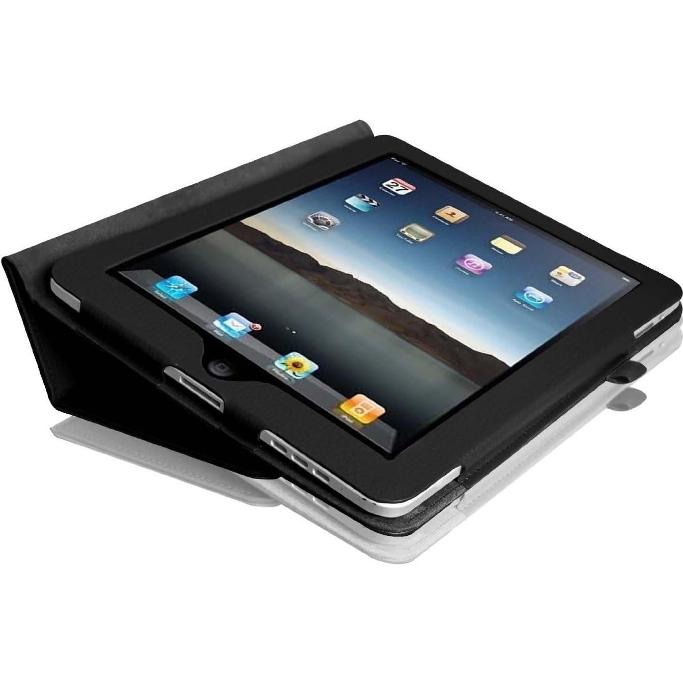 Funda Folio Fintie para iPad Original 1ra Generación - Cuero Vegano Slim Fit Negro