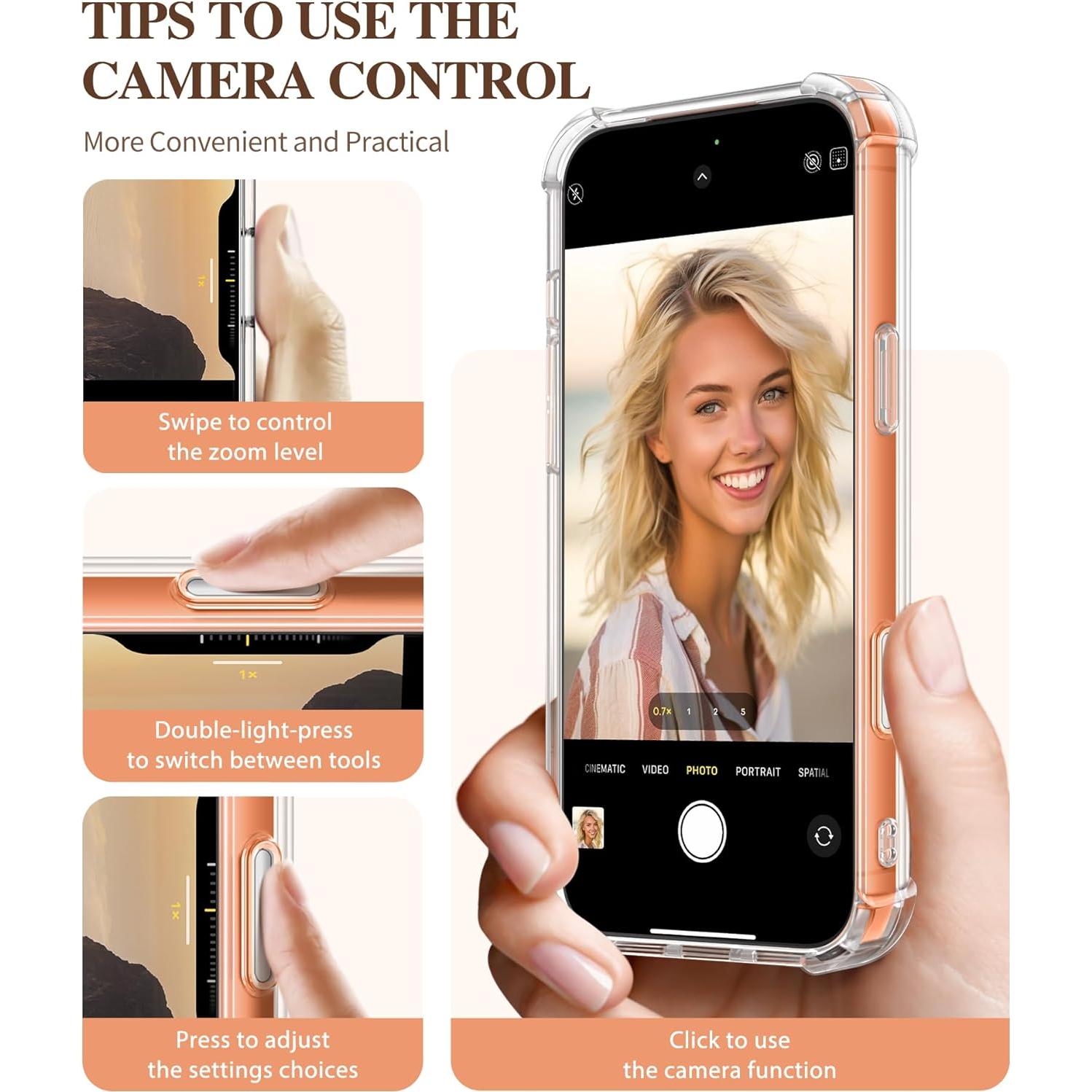 Funda GVIEWIN para iPhone 17 Pro con Protector de Pantalla Floral