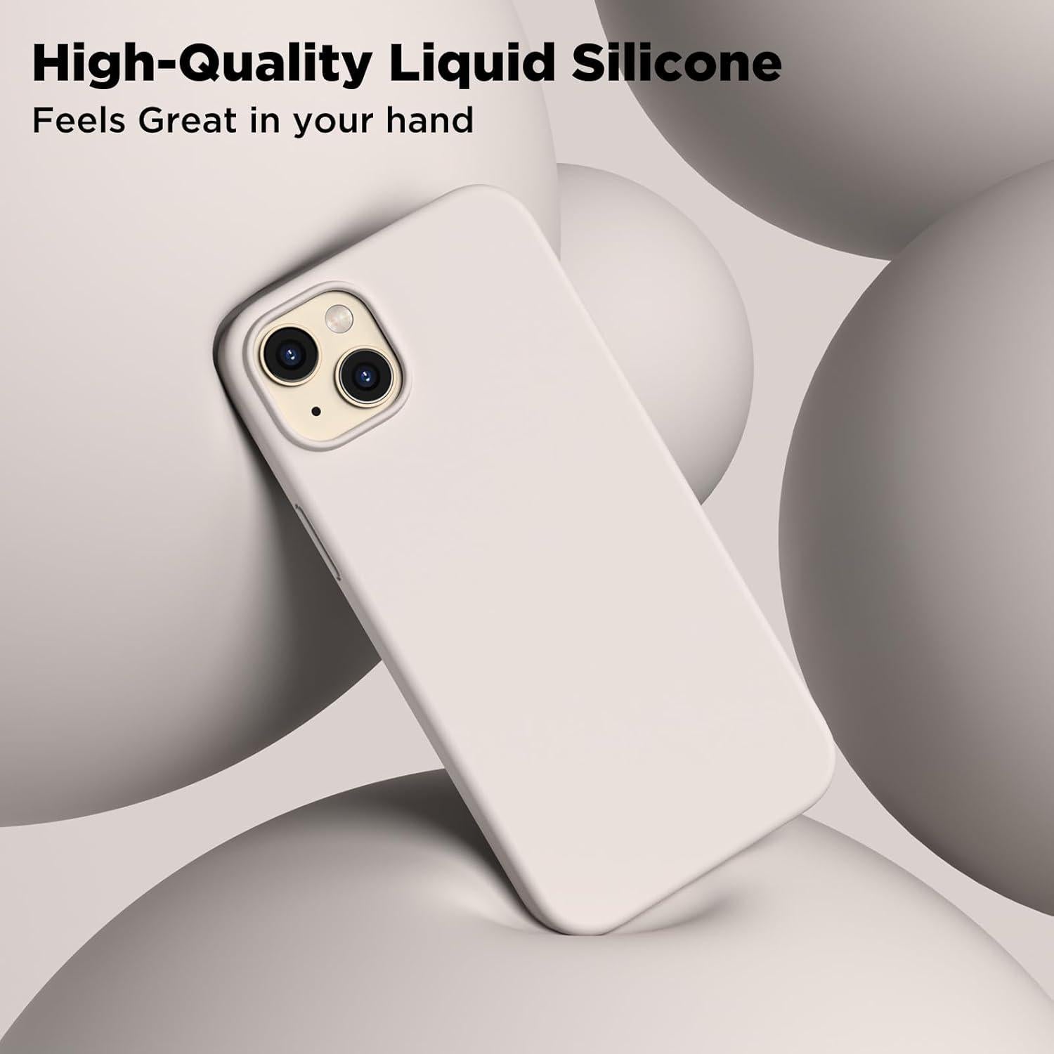 Funda de Silicona COFFKER para iPhone 14 Plus 6.7" + 2 Protectores