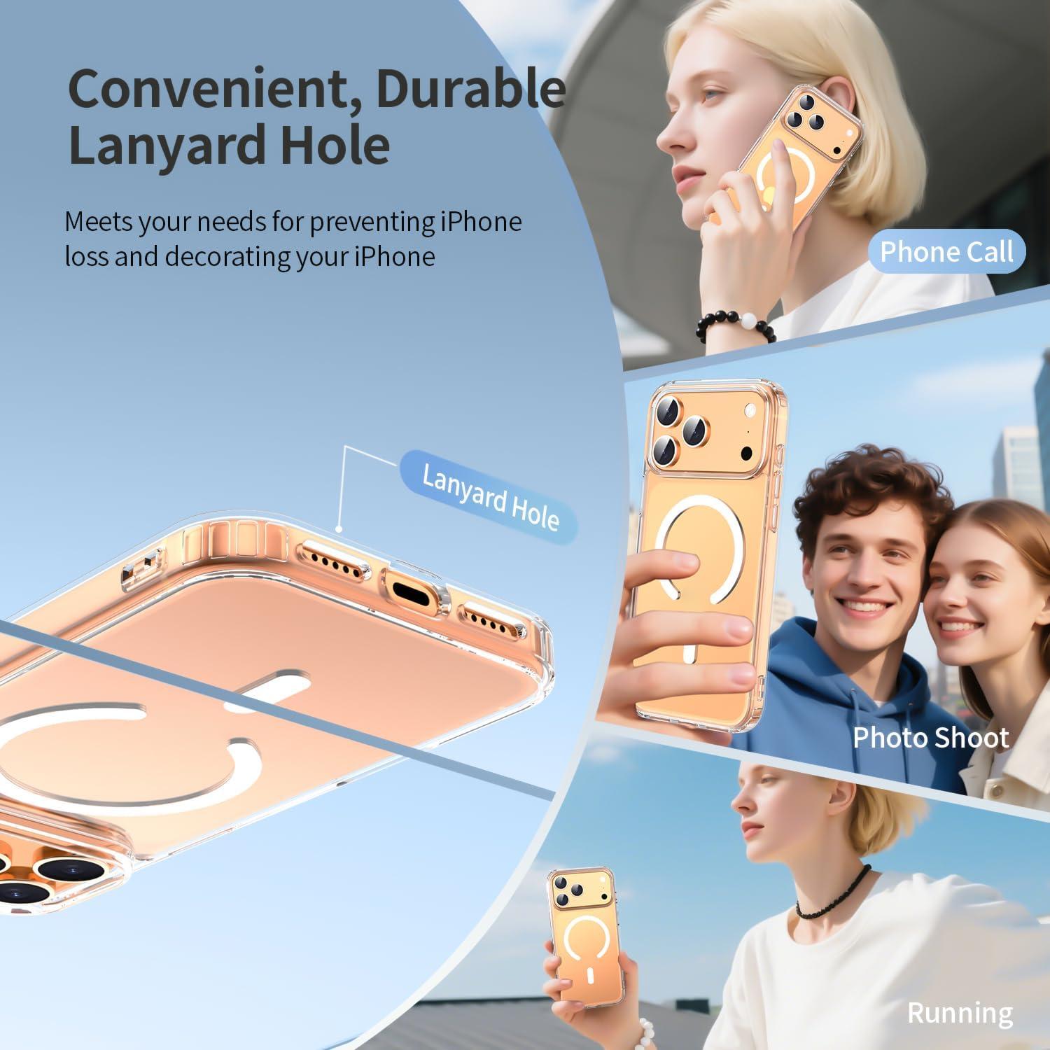 Funda 3-en-1 QXC YABUDA para iPhone 17 Pro Max Transparente