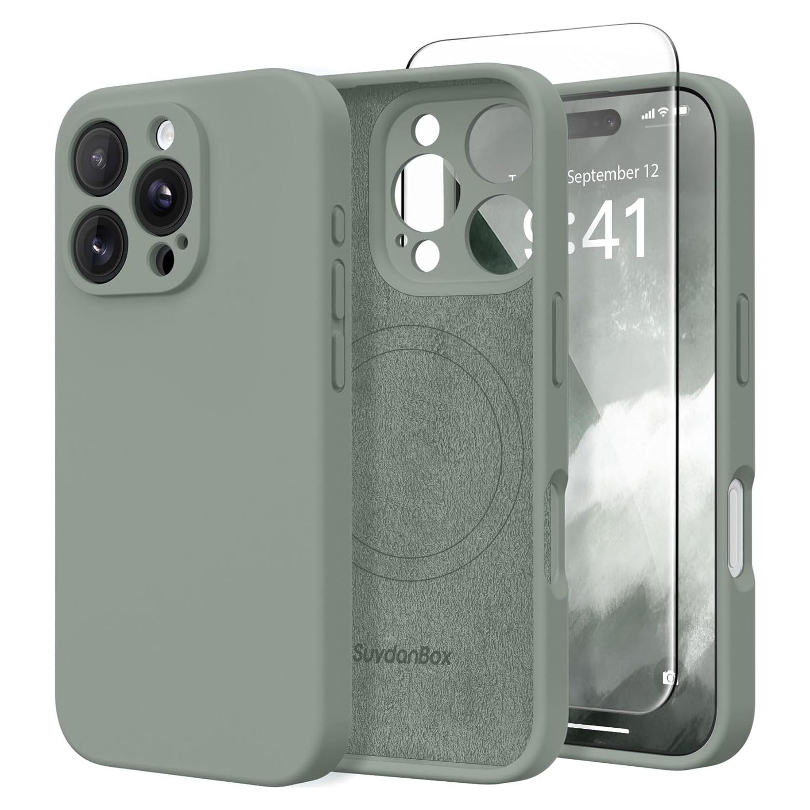 Funda Magnética SuydanBox para iPhone 16 Pro - Silicona, Protección Completa