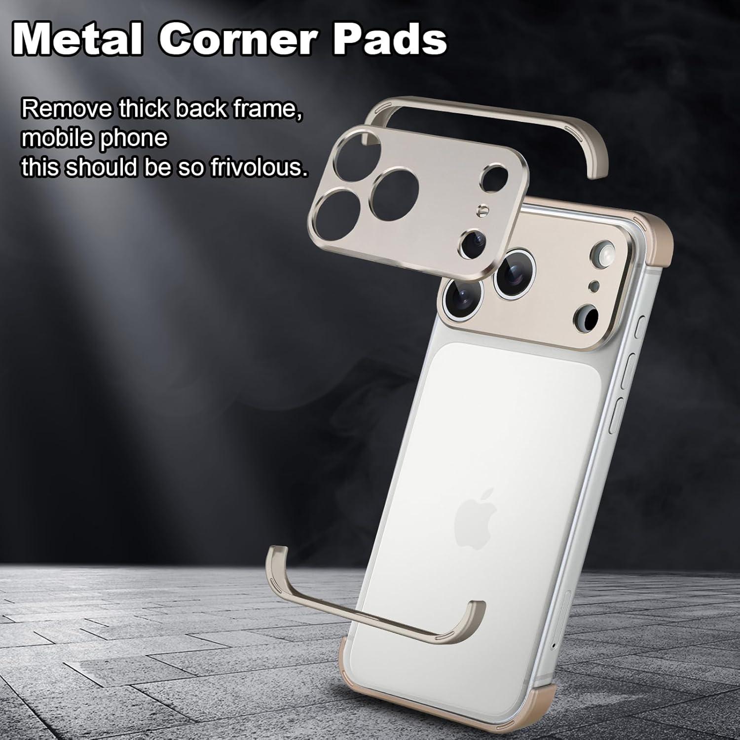 Funda minimalista sin marco para iPhone 17 Pro Max - Gris Titanio