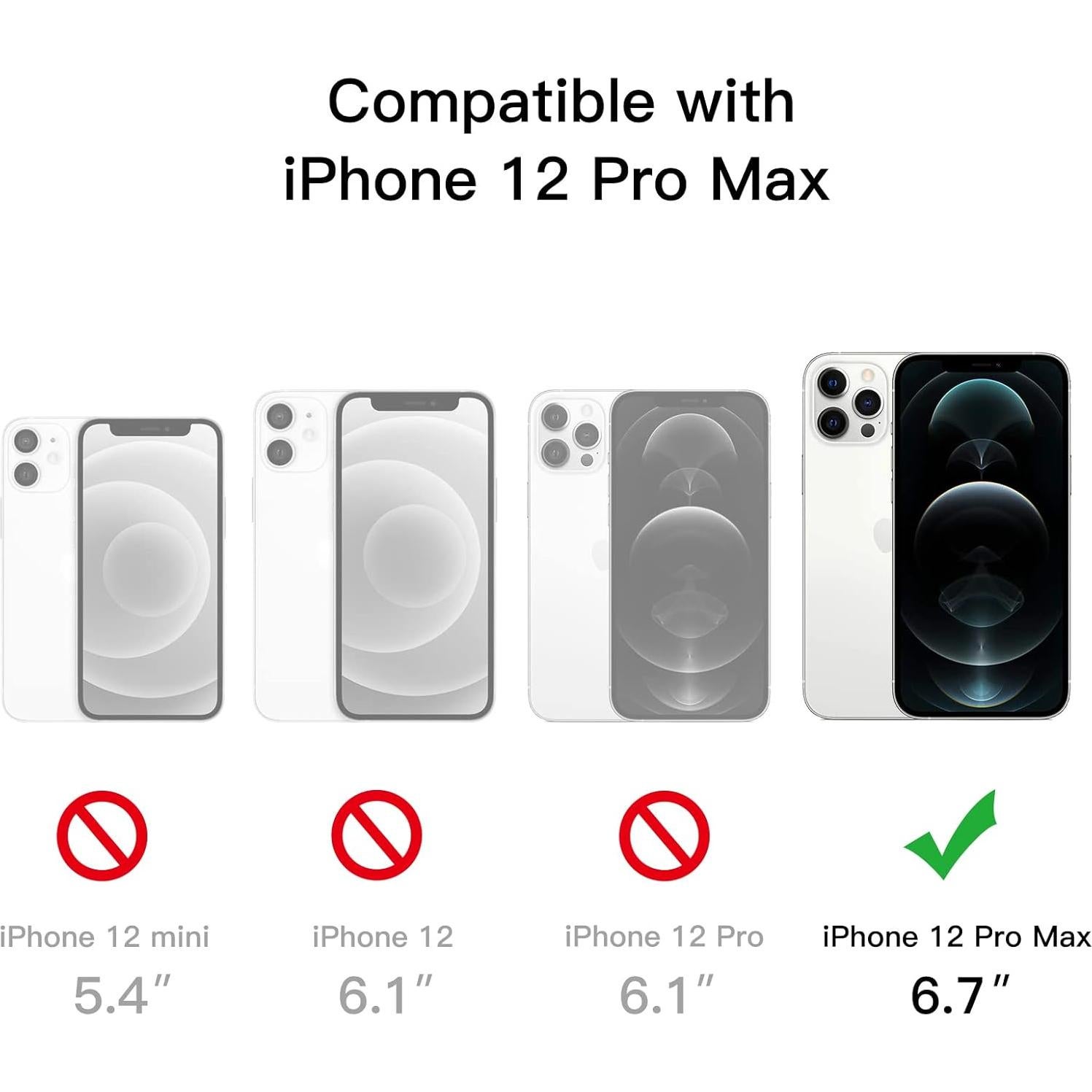 Funda Magnética JETech para iPhone 12 Pro Max 16.4 cm Antichoque