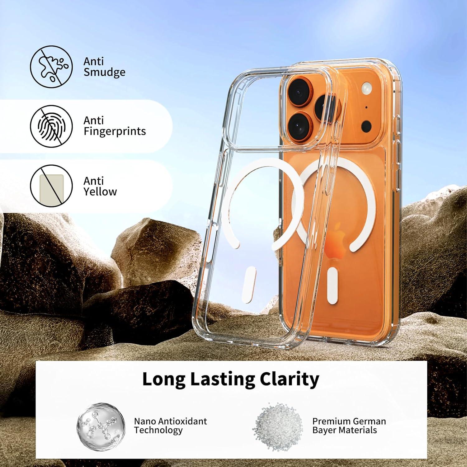 Funda Magnética IDweel para iPhone 17 Pro Max, Clara y Resistente