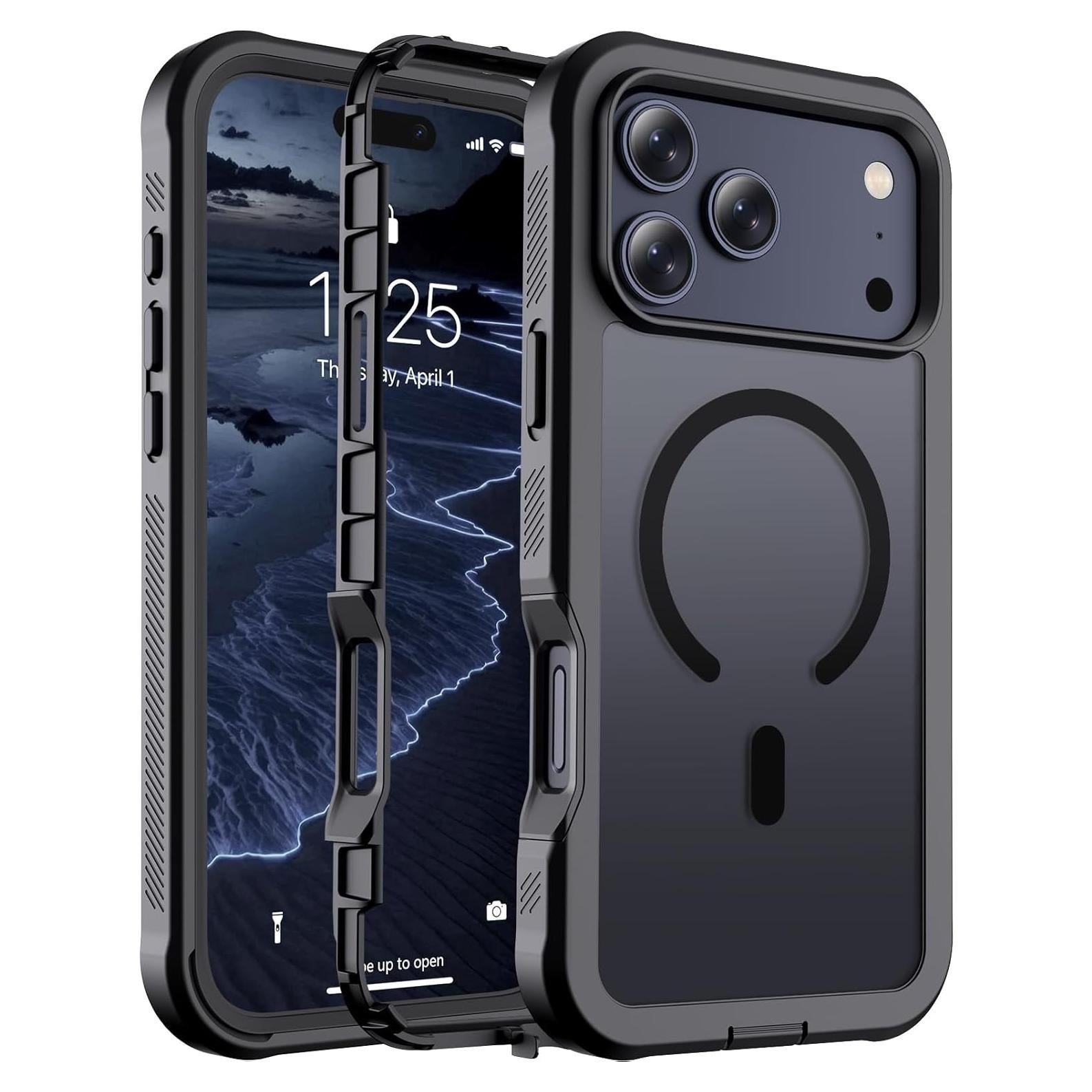 Funda Magnética para iPhone 17 Pro Max - Protección Militar - Negro