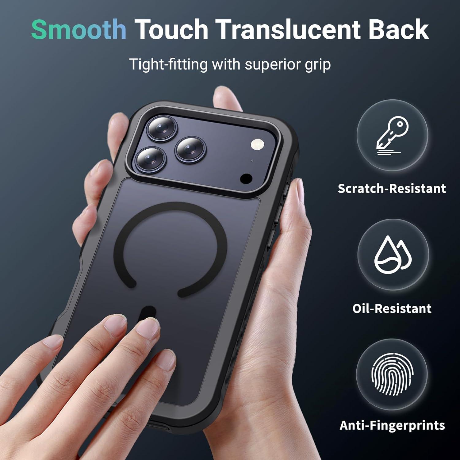 Funda Magnética para iPhone 17 Pro Max - Protección Militar - Negro