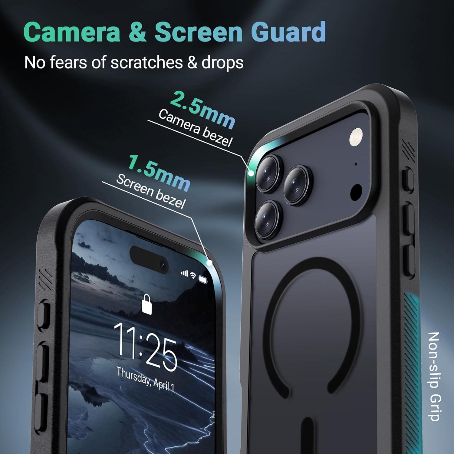 Funda Magnética para iPhone 17 Pro Max - Protección Militar - Negro