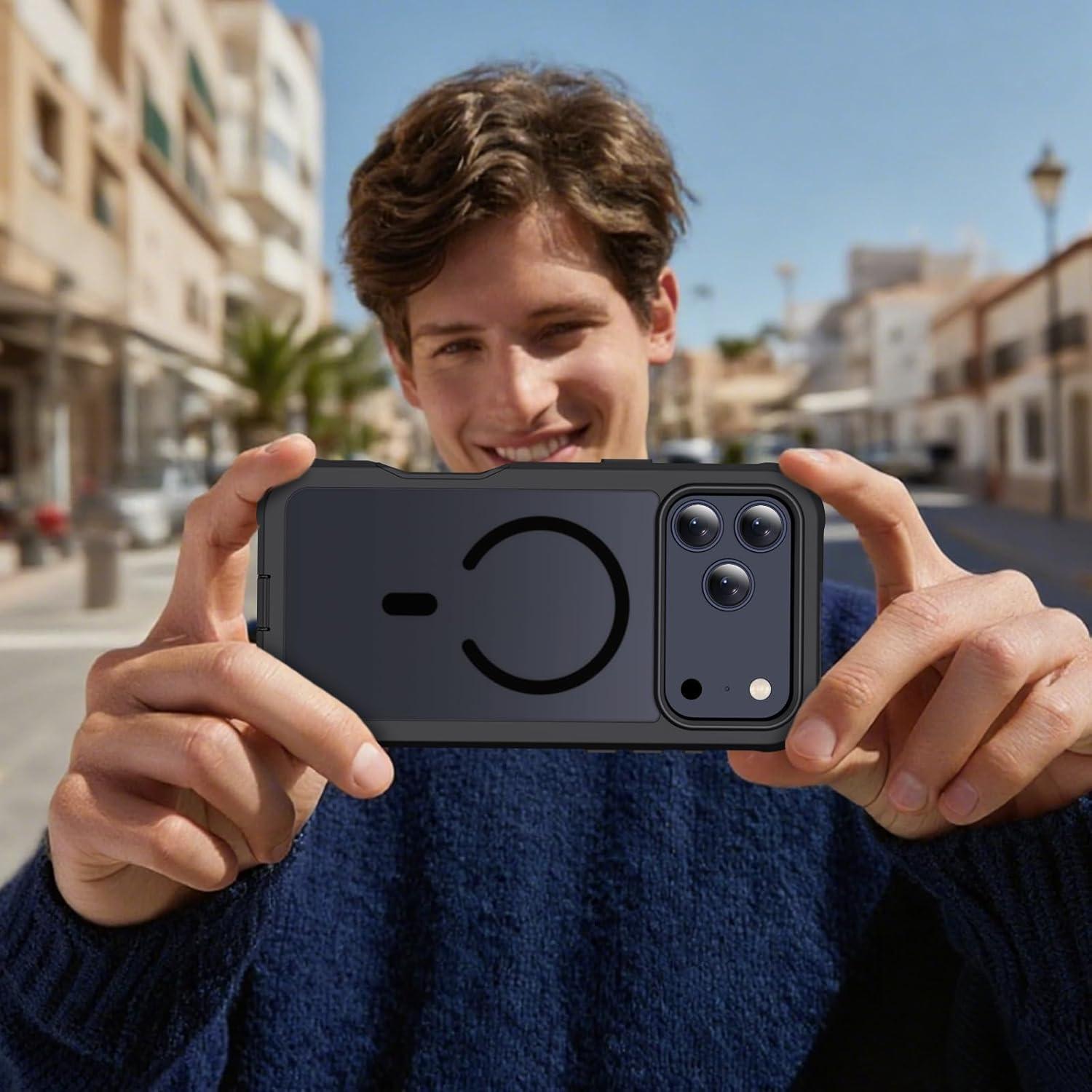 Funda Magnética para iPhone 17 Pro Max - Protección Militar - Negro