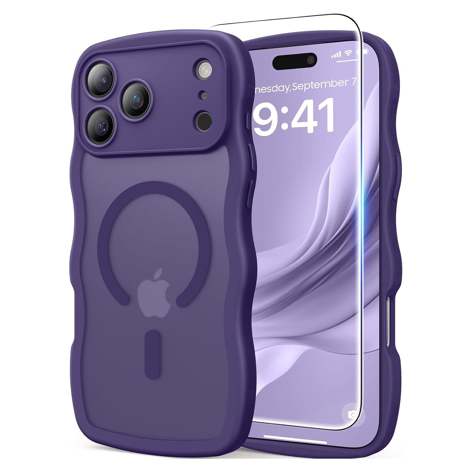 Funda DOMAVER para iPhone 17 Pro 6.3" Púrpura con Correa