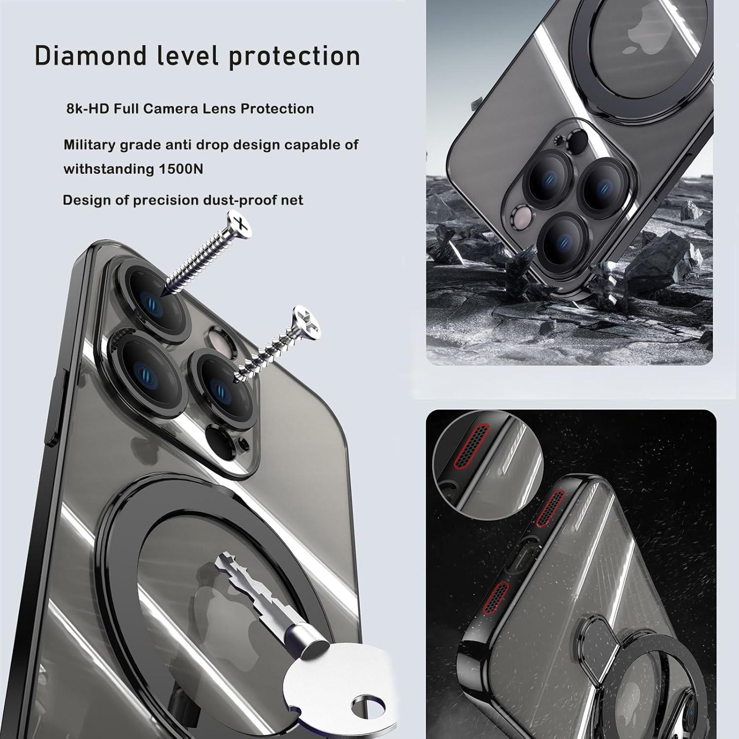 Funda Magnética QSIETSPY para iPhone 15 Pro Max - Protección Completa