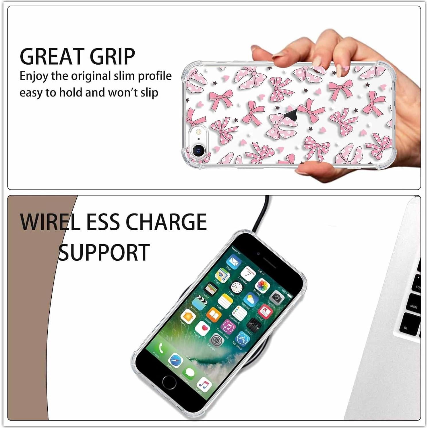 Funda de Teléfono Kawaii MQS para iPhone SE 2022/2020/8/7