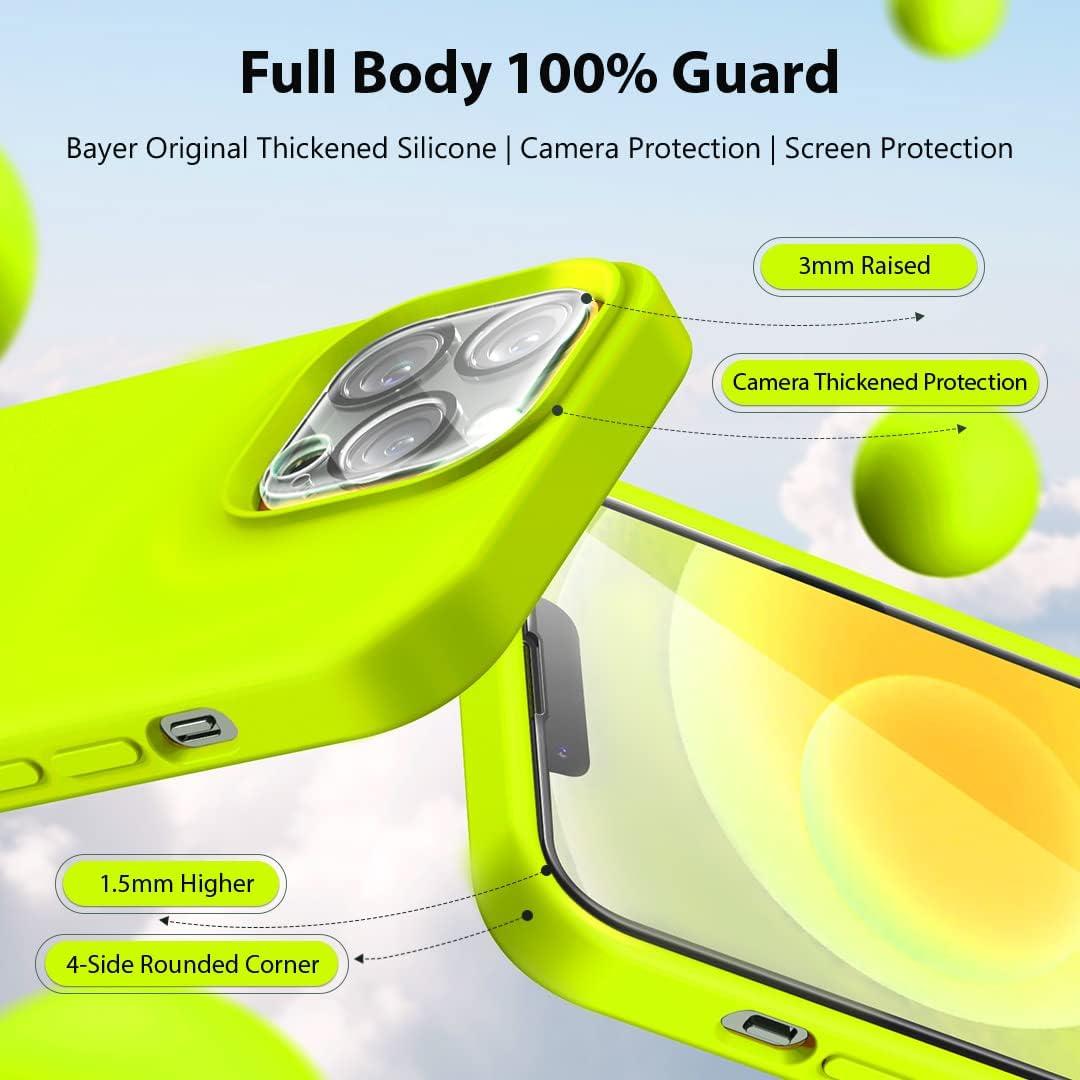 Funda de Silicona LOVE 3000 para iPhone 13 Pro Verde Fluorescente