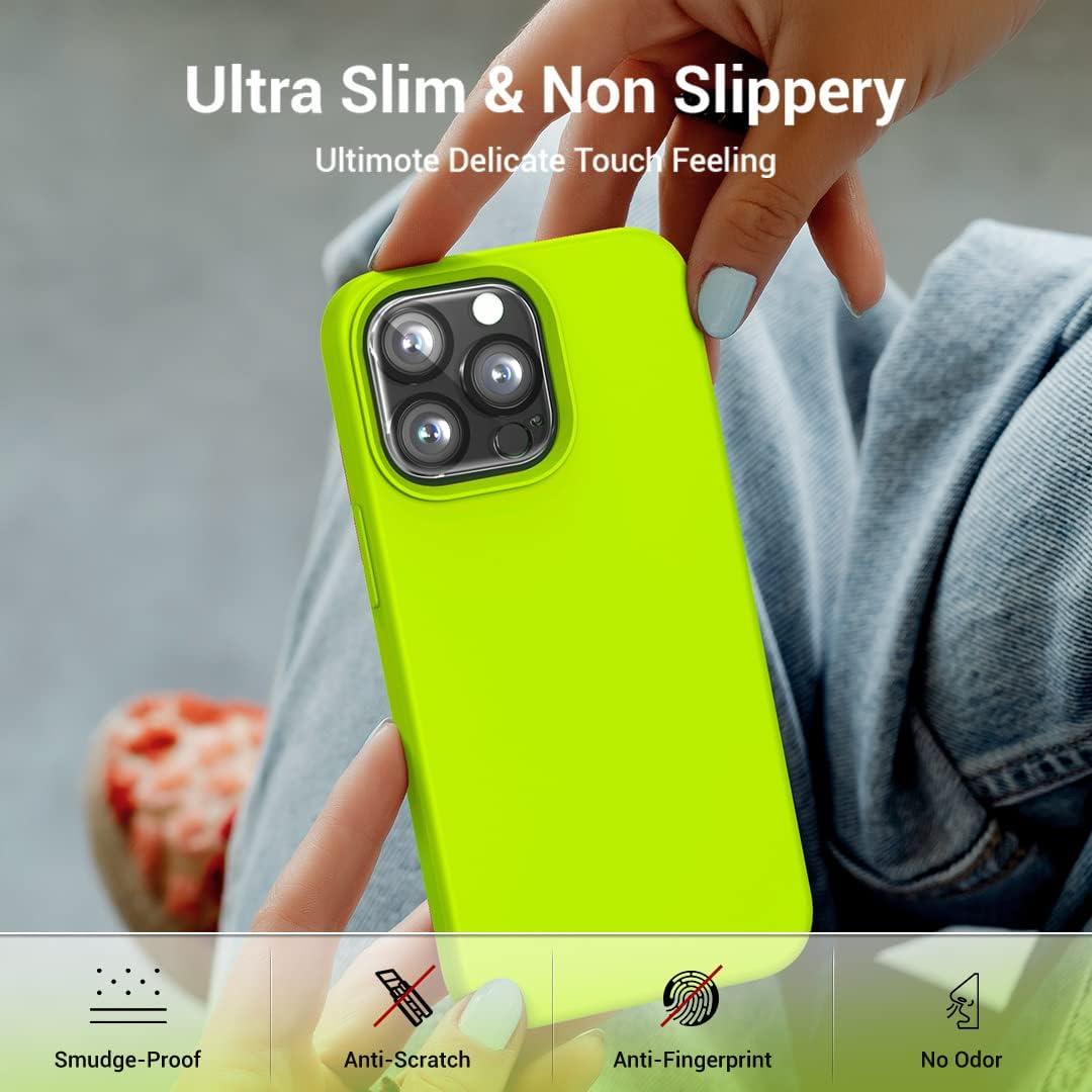 Funda de Silicona LOVE 3000 para iPhone 13 Pro Verde Fluorescente