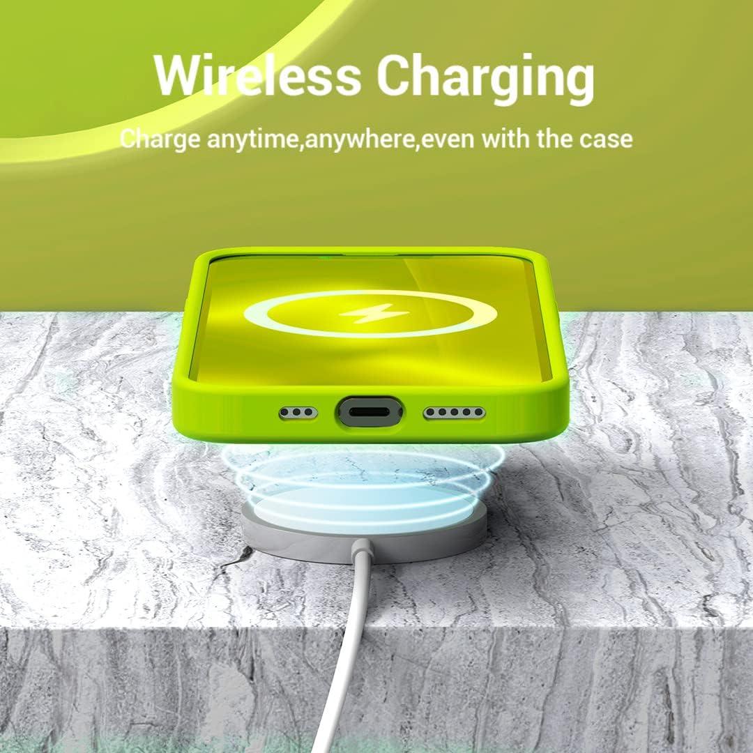 Funda de Silicona LOVE 3000 para iPhone 13 Pro Verde Fluorescente