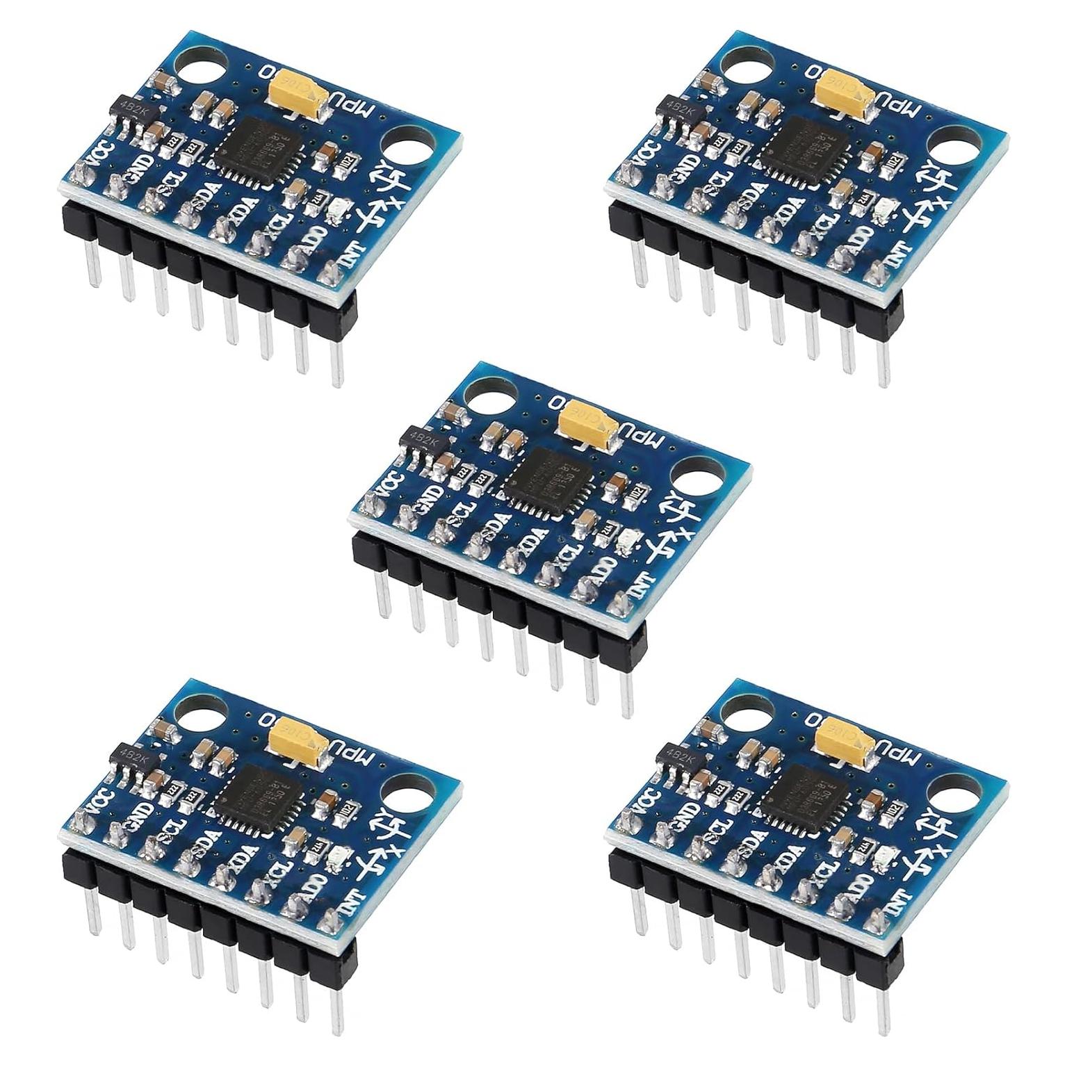 5 Módulos GY-521 MPU-6050 Acelerómetro Giroscopio 3 Ejes