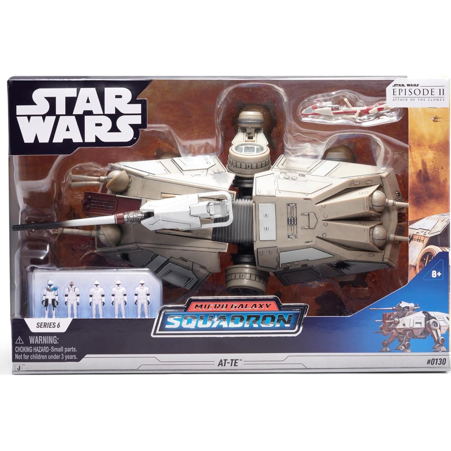 Vehículo AT-TE Star Wars Micro Galaxy 9" con Speeder y Figuras