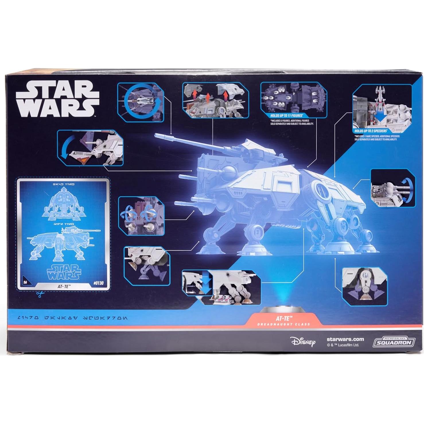 Vehículo AT-TE Star Wars Micro Galaxy 9" con Speeder y Figuras