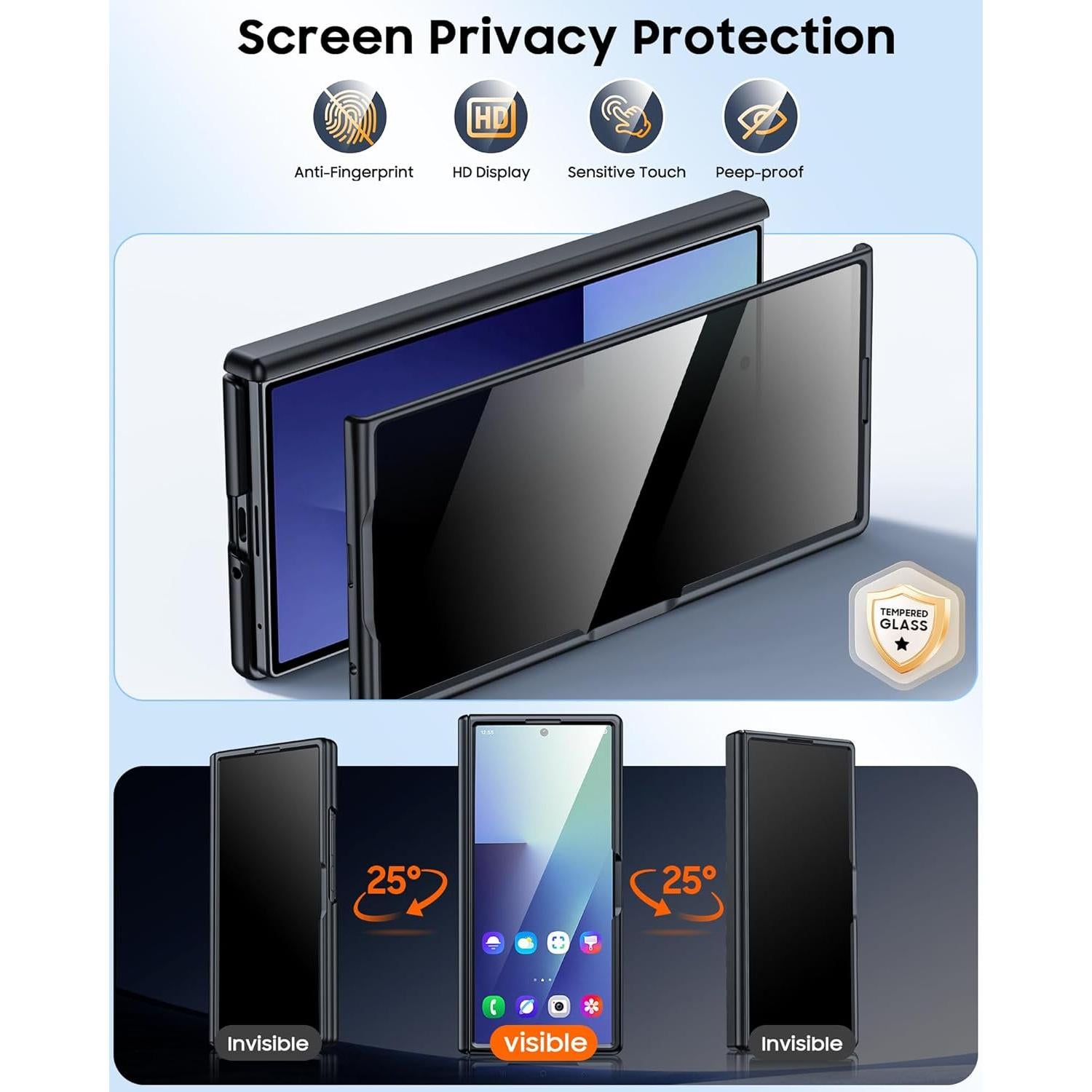 Funda de cuero para Samsung Galaxy Z Fold 7 con protector
