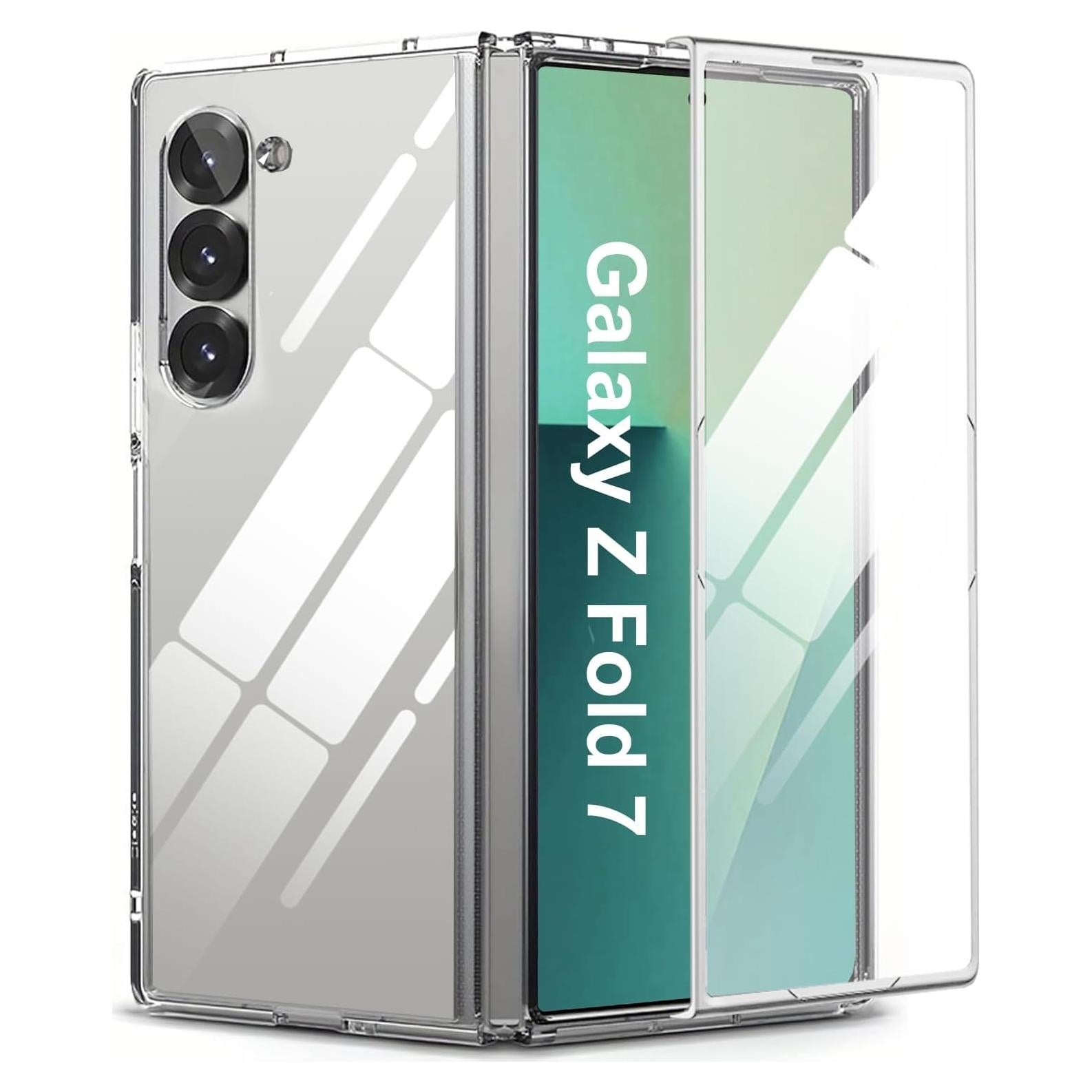 Funda Transparente Astter para Samsung Galaxy Z Fold 7 con Protector