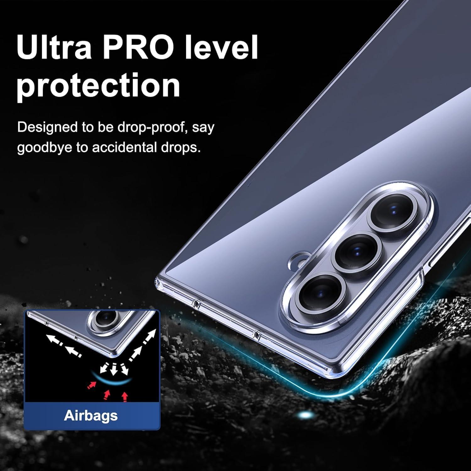 Funda Transparente Astter para Samsung Galaxy Z Fold 7 con Protector